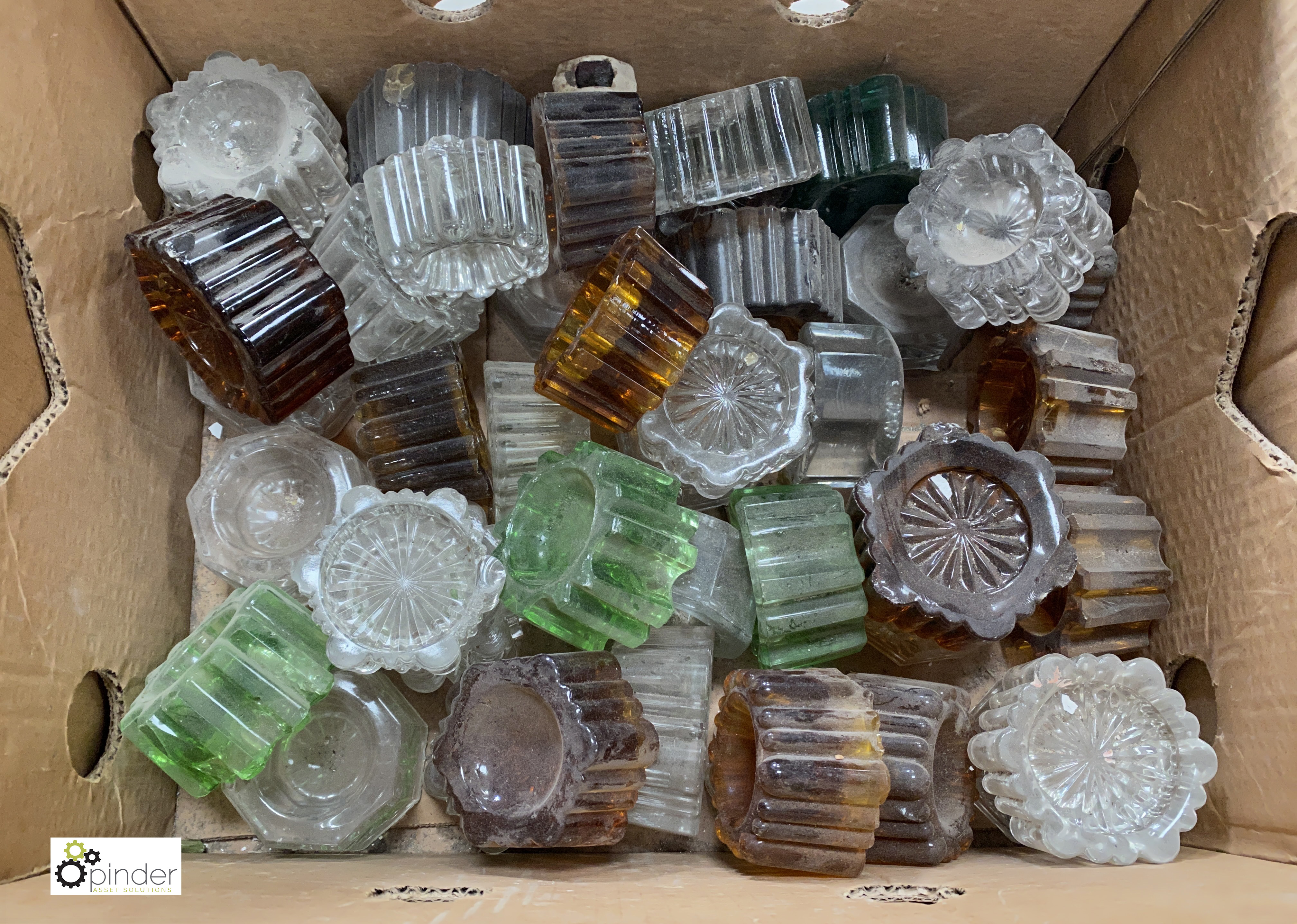 A quantity Victorian coloured glass Piano Coasters, 90mm to 100mm diameter