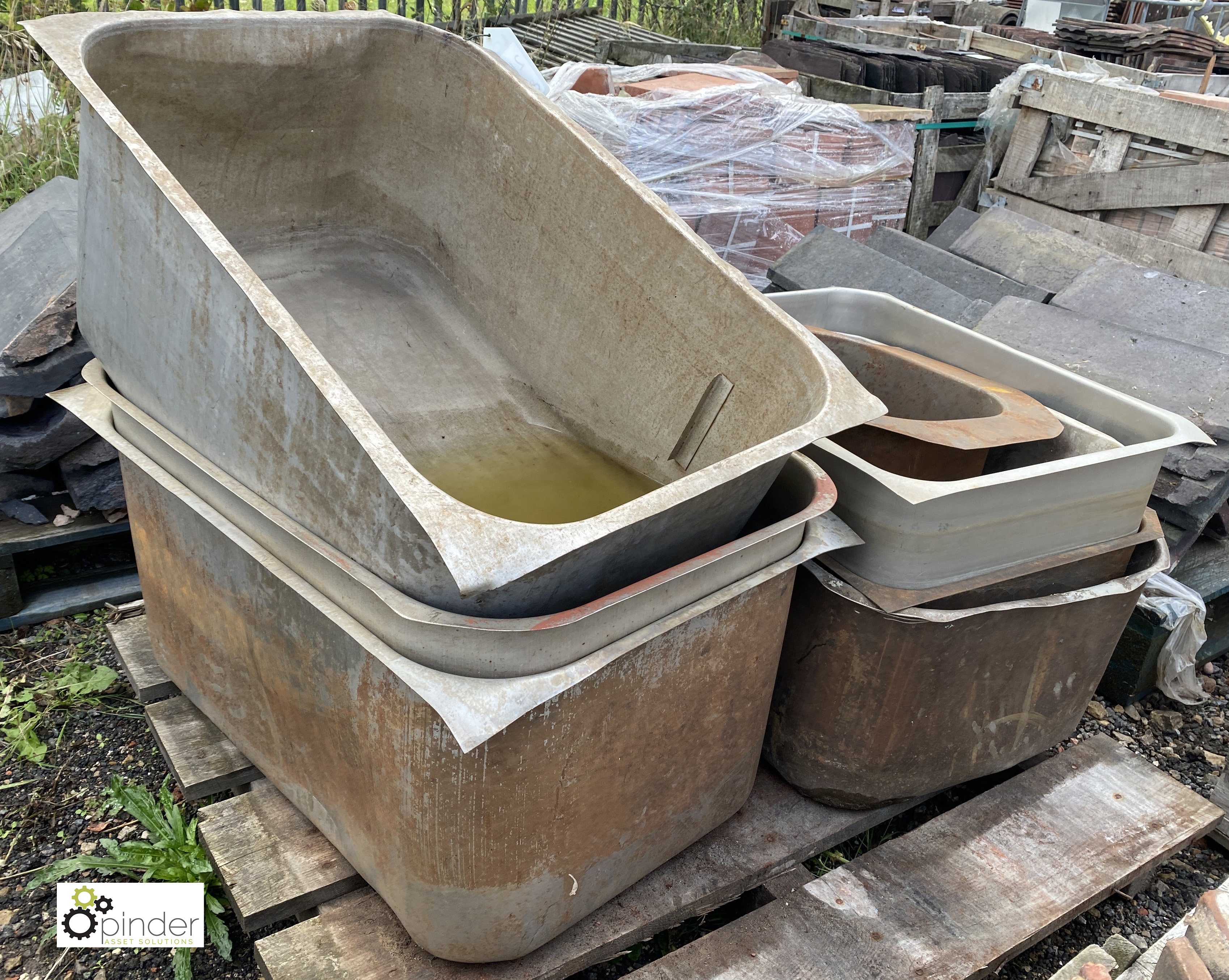 A quantity various reclaimed metal Sinks, to pallet - Image 5 of 6