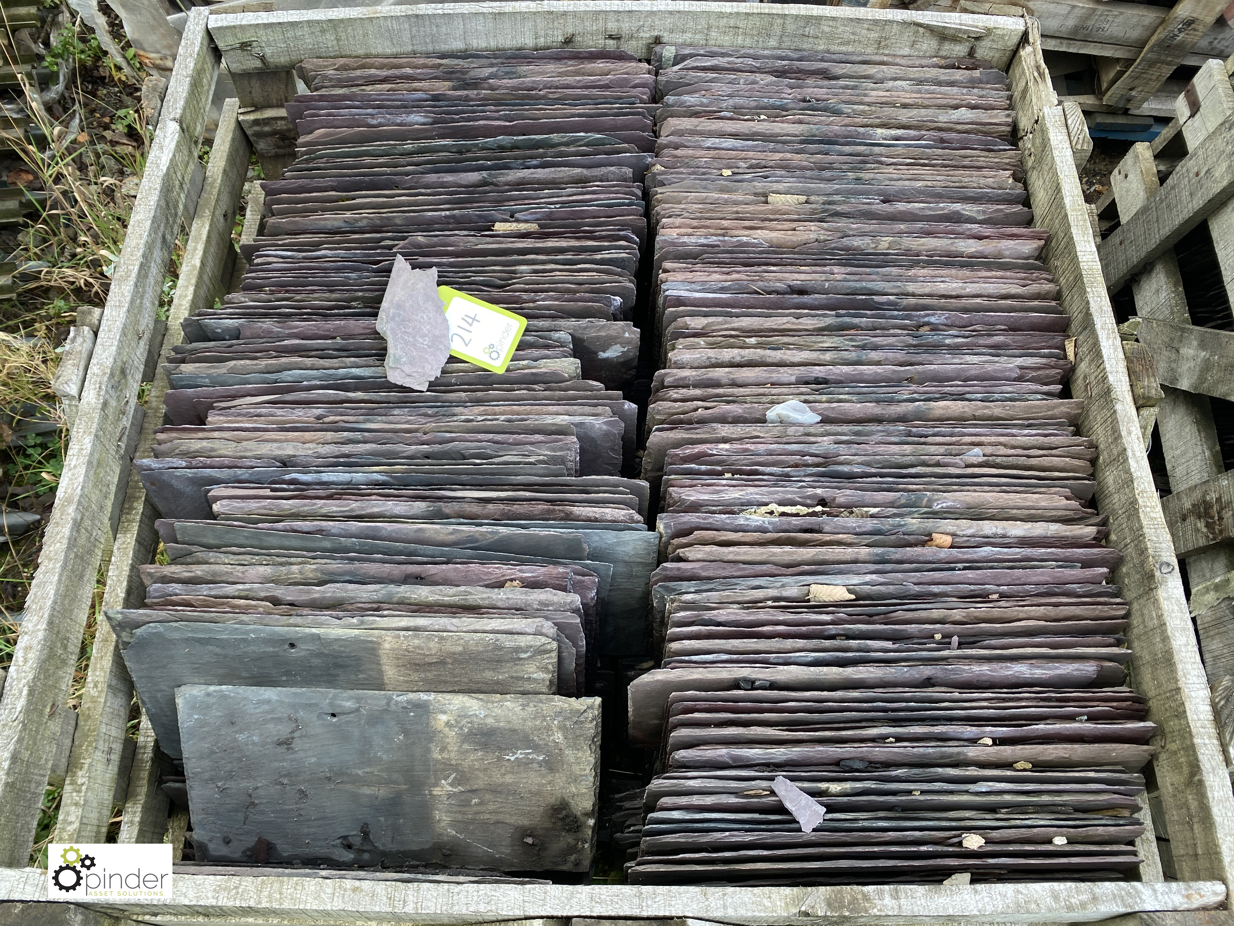 A large quantity reclaimed Roofing Slates, 16in x 8in, to crate - Image 2 of 5