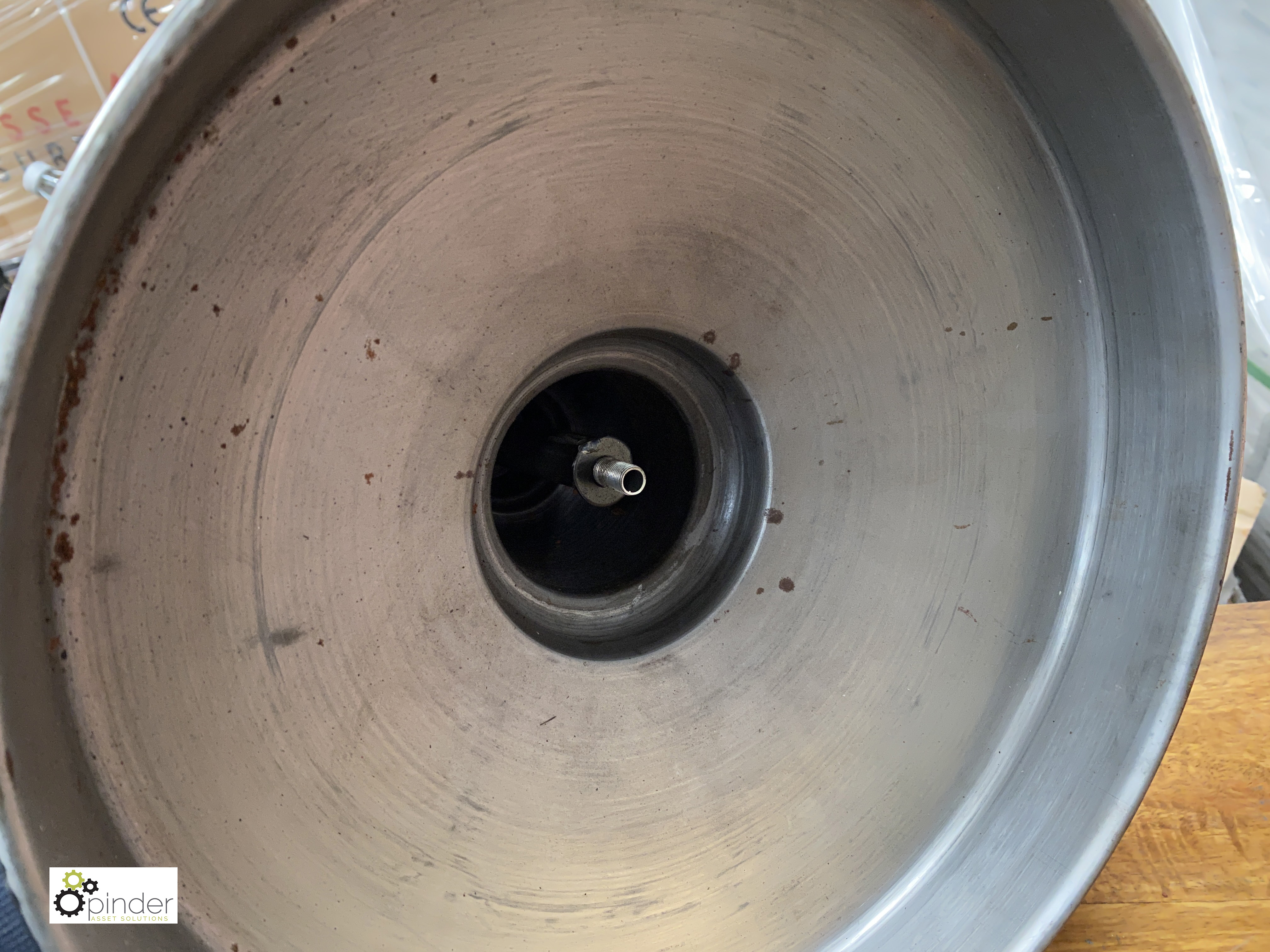 A polished stainless Industrial Light Fitting, 280mm high x 330mm diameter - Image 2 of 3