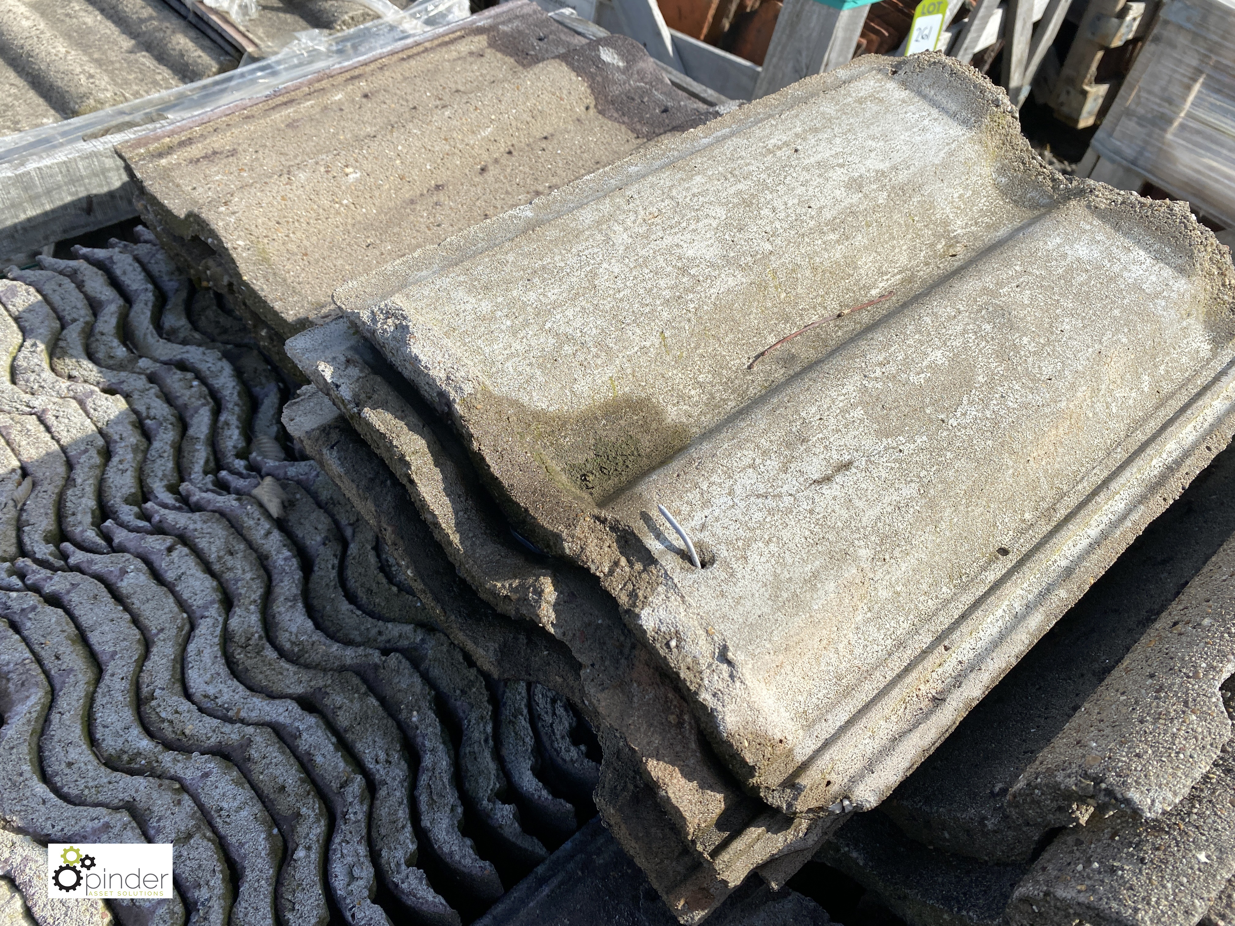 A large quantity reclaimed concrete Roof Tiles, to 3 crates - Image 4 of 7