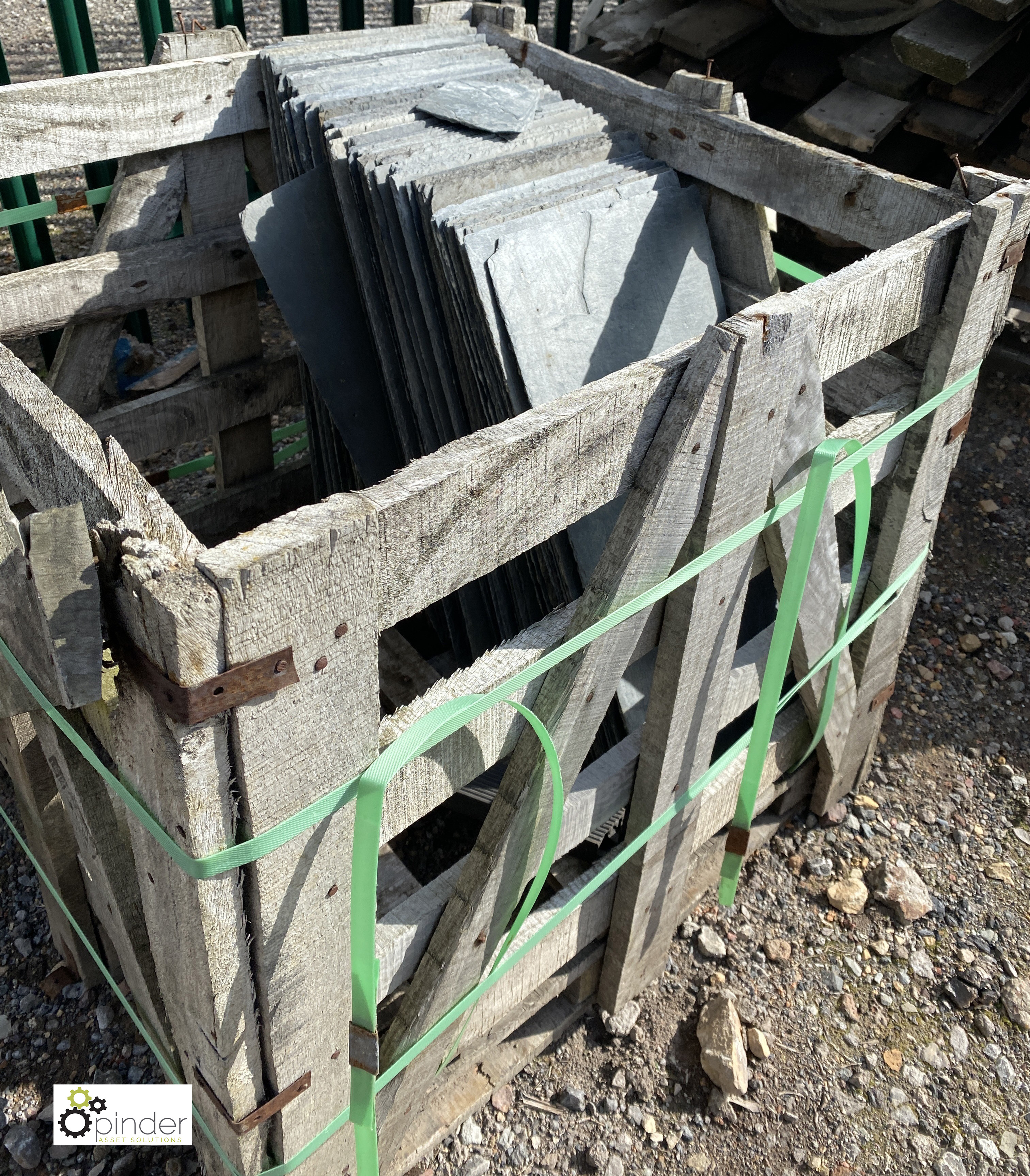 A quantity Roof Slate, 24in x 12in, to 2 crates - Image 5 of 8