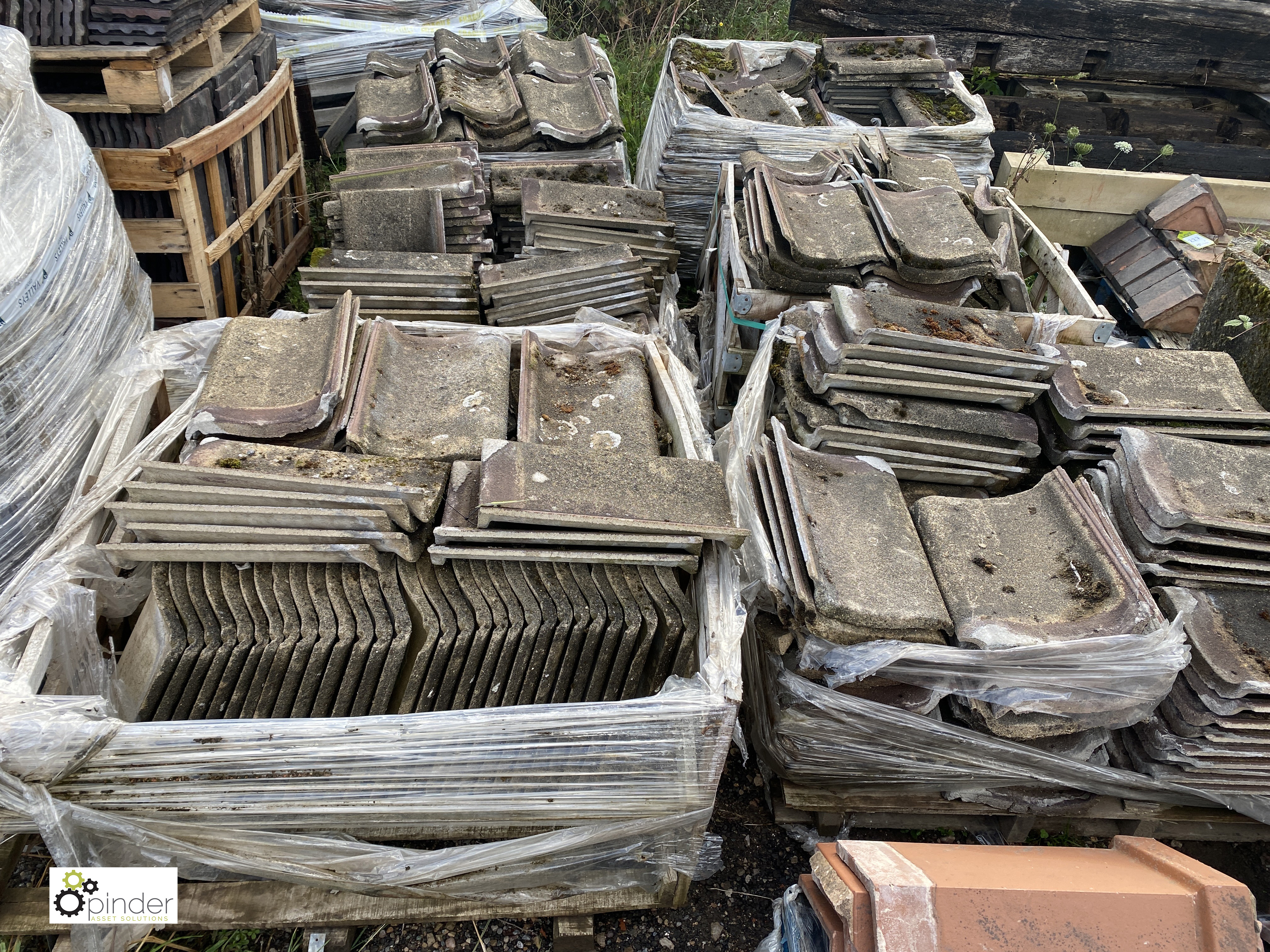 A large quantity reclaimed concrete Pantiles, to 6 crates