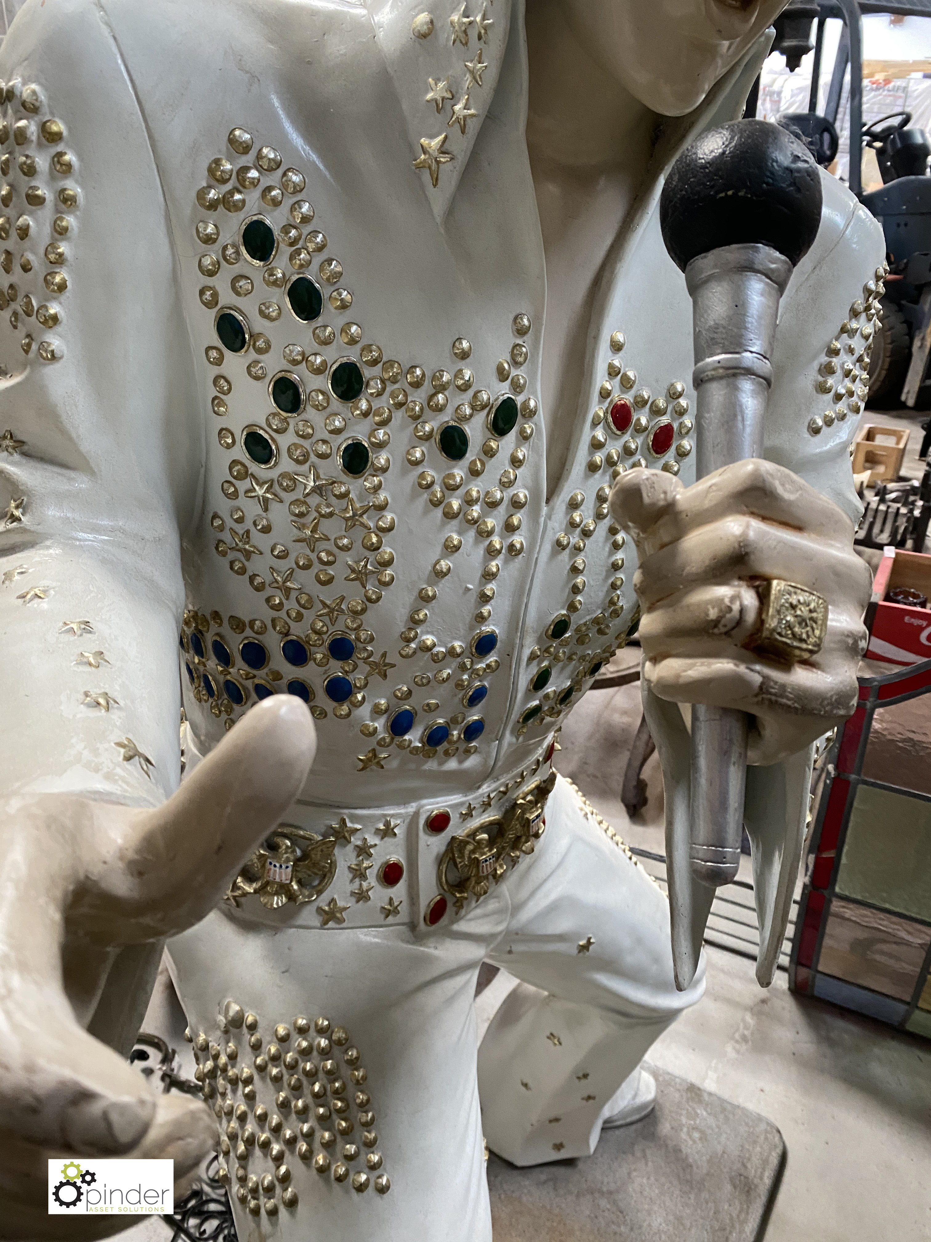 A life size ‘Elvis’ Statue, reclaimed from Blackpool Pier, 1700mm high x 490mm x 990mm - Image 7 of 15