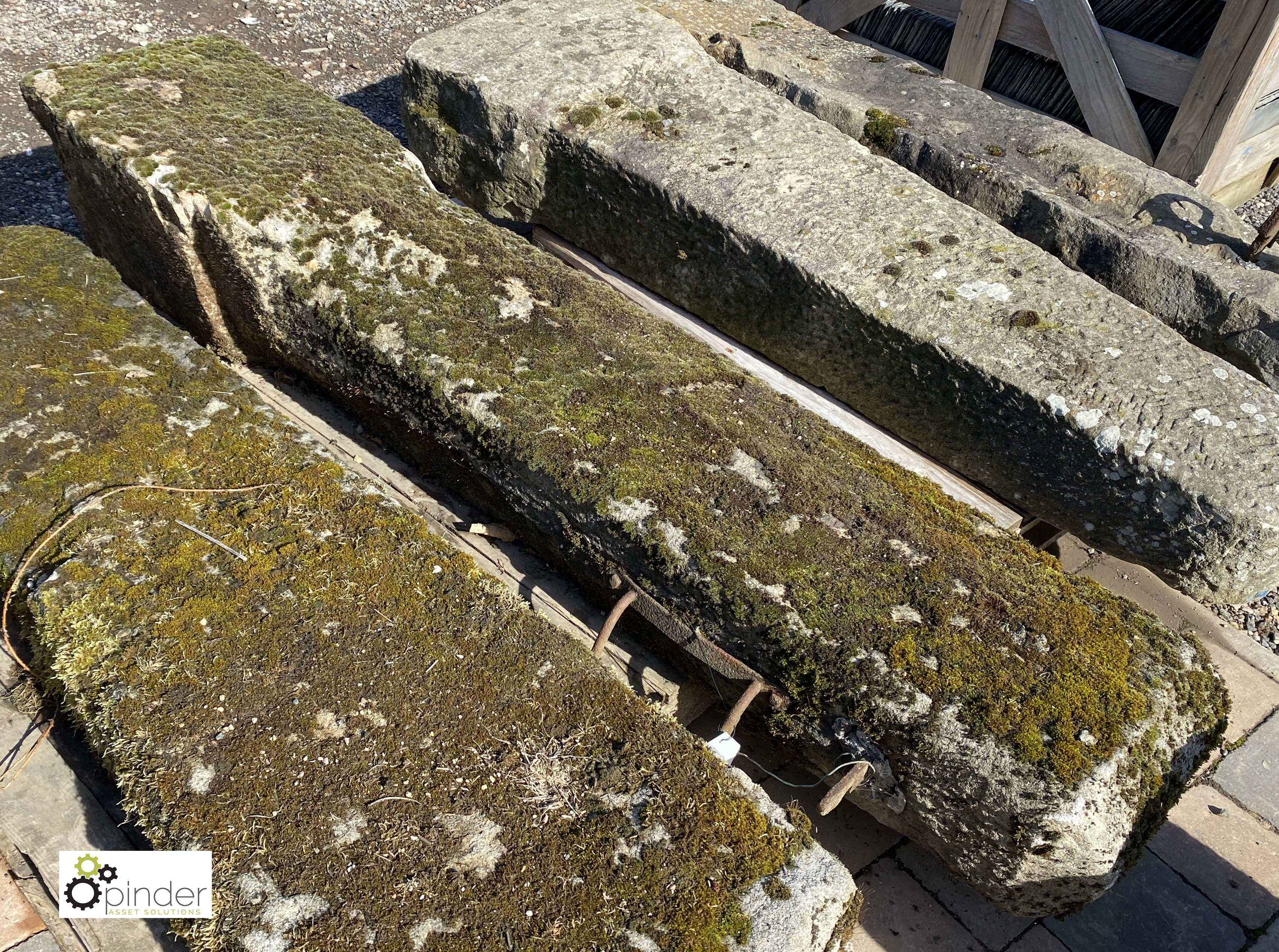 A reclaimed gritstone Gate Post, 1800mm high - Image 4 of 6