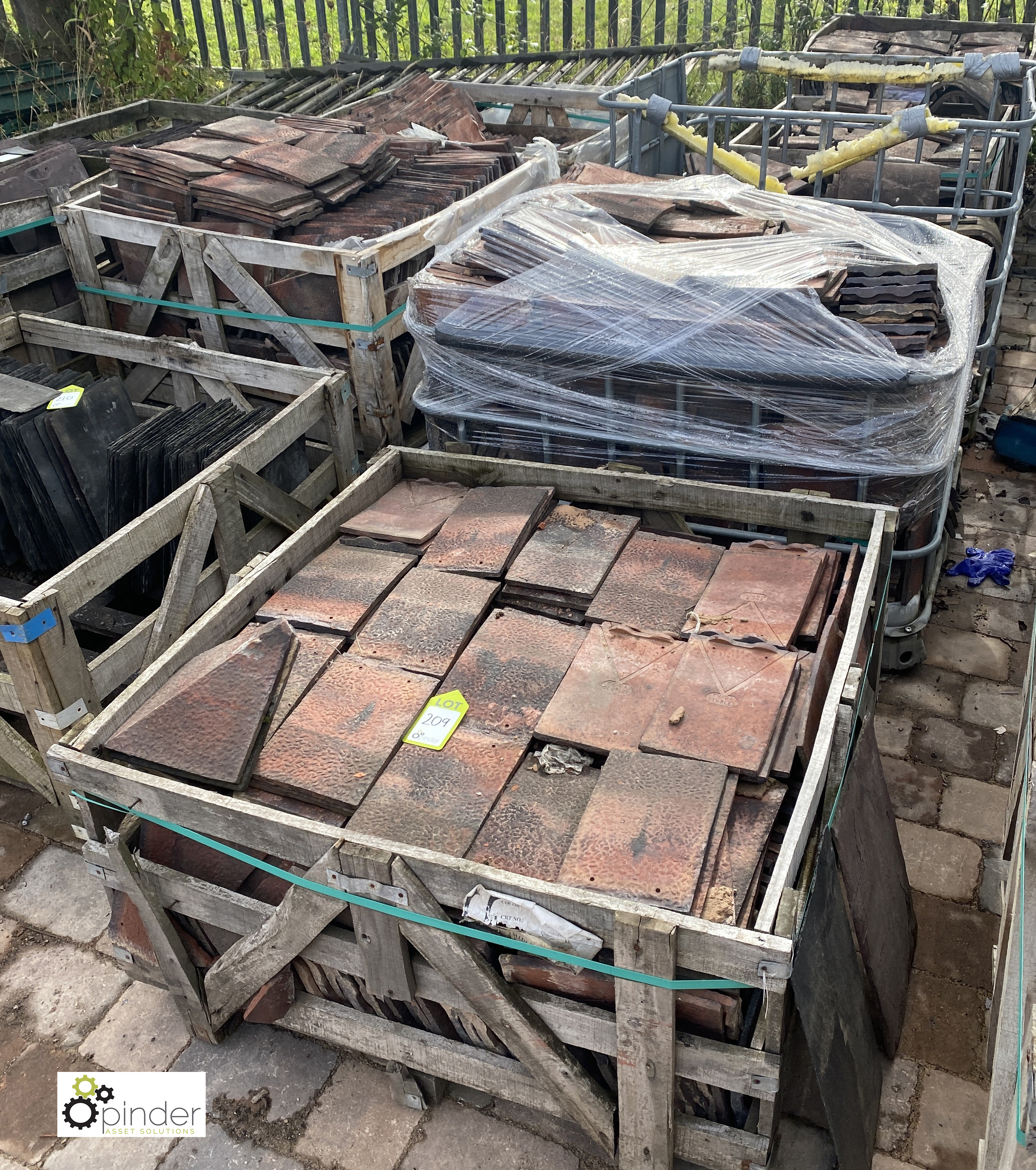 A large quantity reclaimed dimple Rosemary red Roof Tiles, to 7 crates - Image 7 of 10