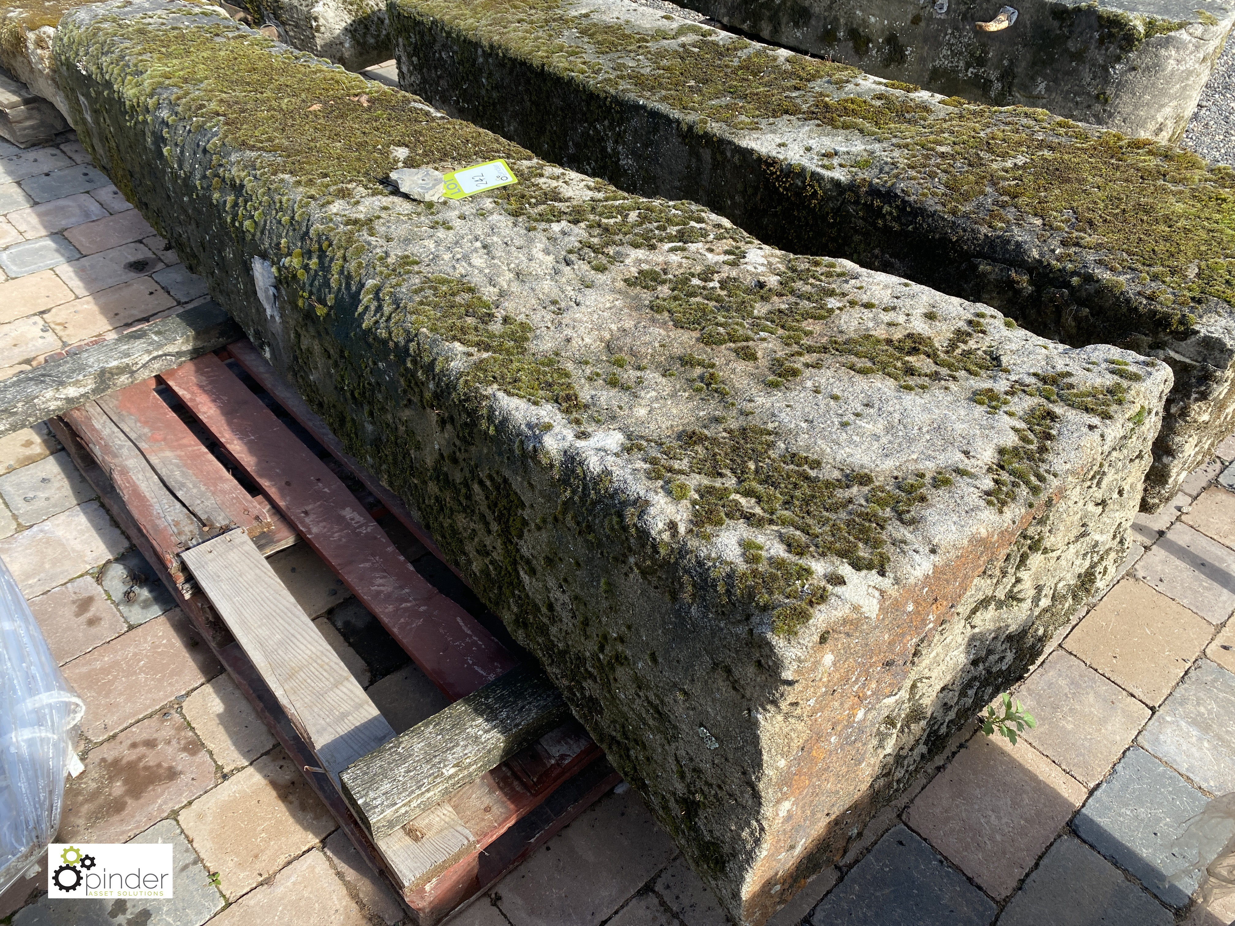 A reclaimed gritstone Gate Post, 2200mm high - Image 3 of 4