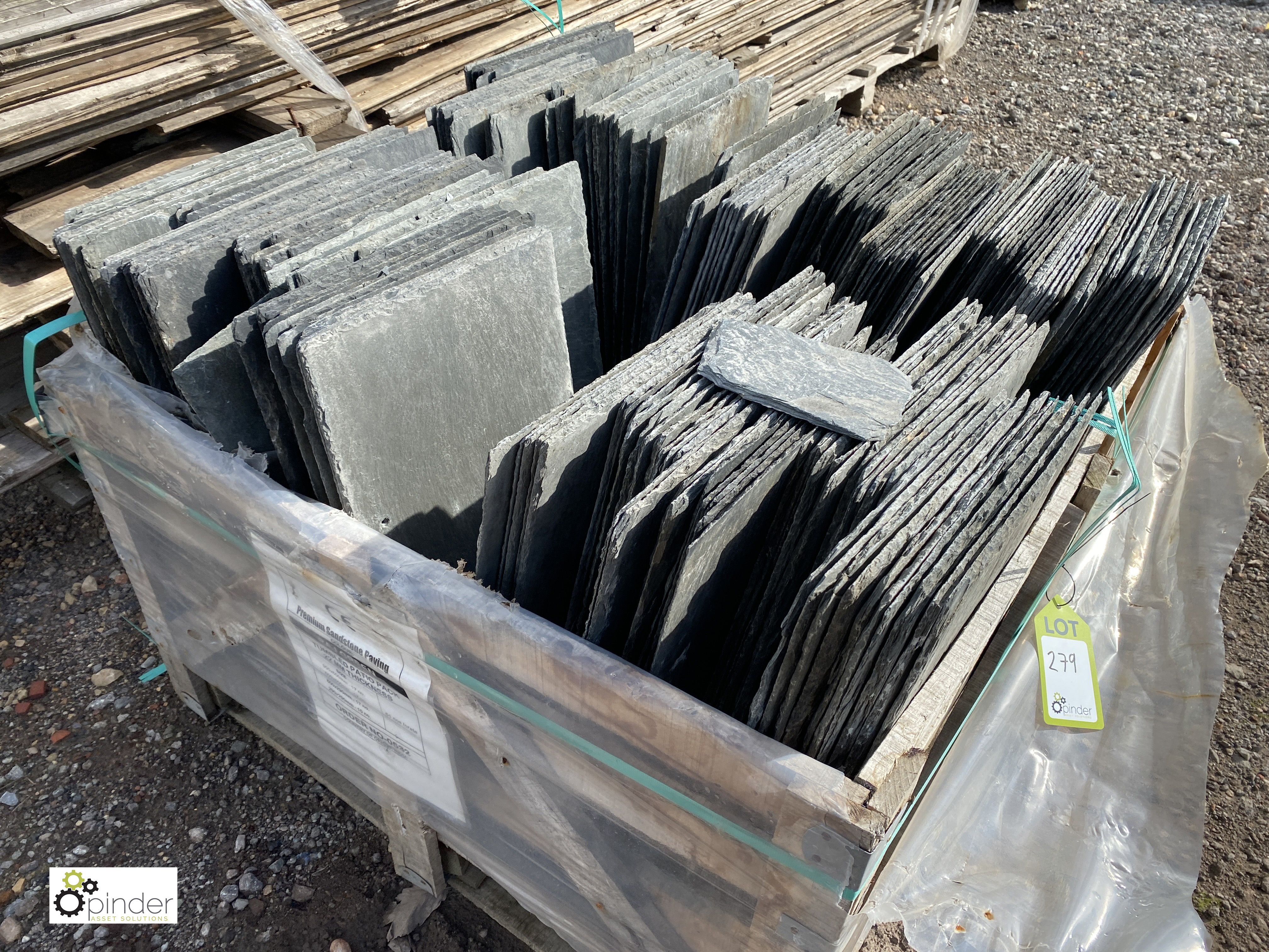 A quantity Roof Slate, 24in x 12in, to 2 crates - Image 2 of 8