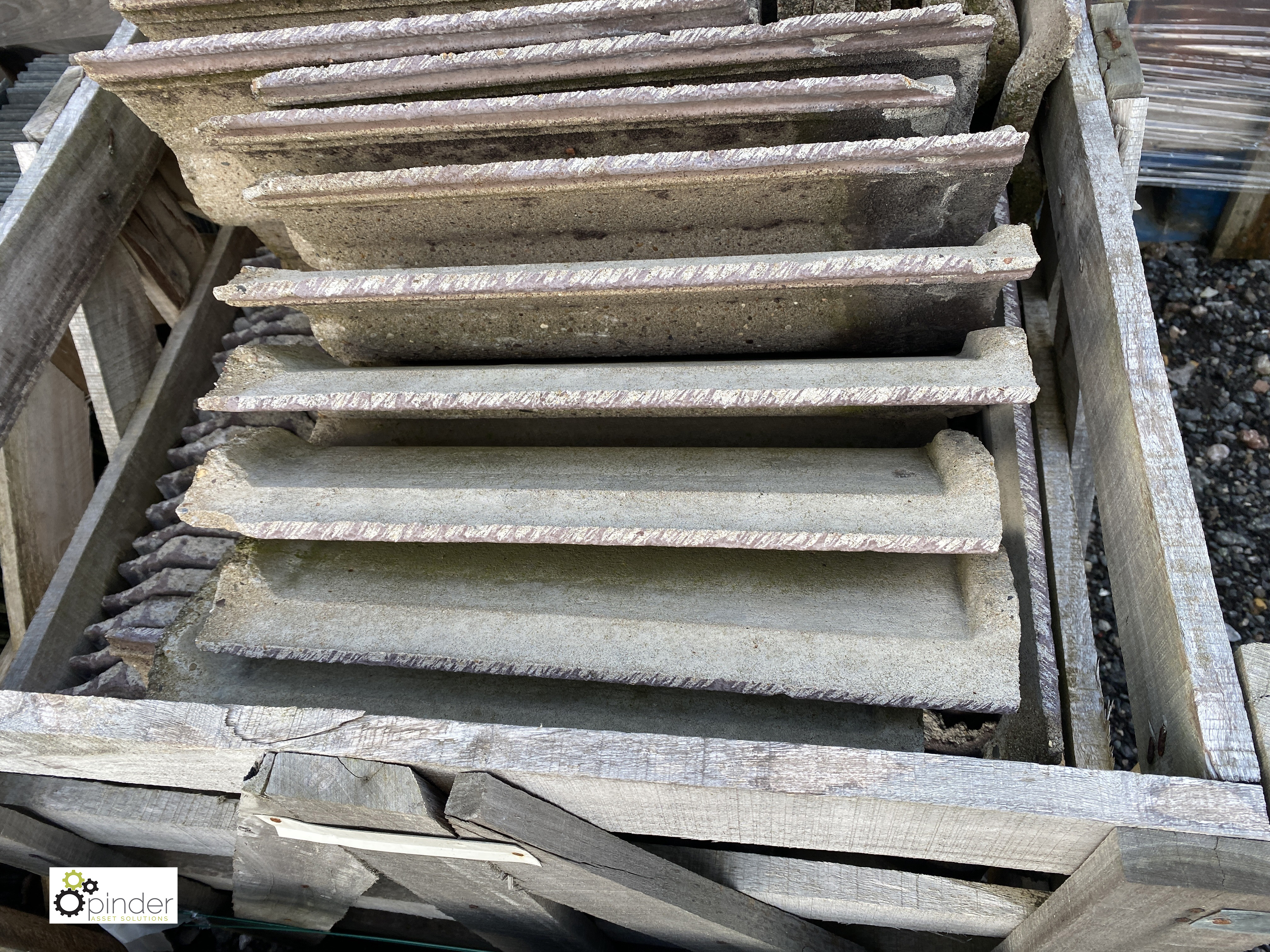 A quantity reclaimed concrete double Roman Roof Tiles, to 2 crates - Image 7 of 8