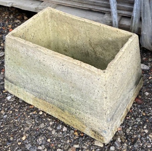 A small rectangular buff clay Chimney Pot, 280mm h