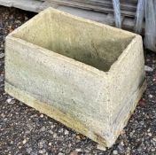 A small rectangular buff clay Chimney Pot, 280mm h