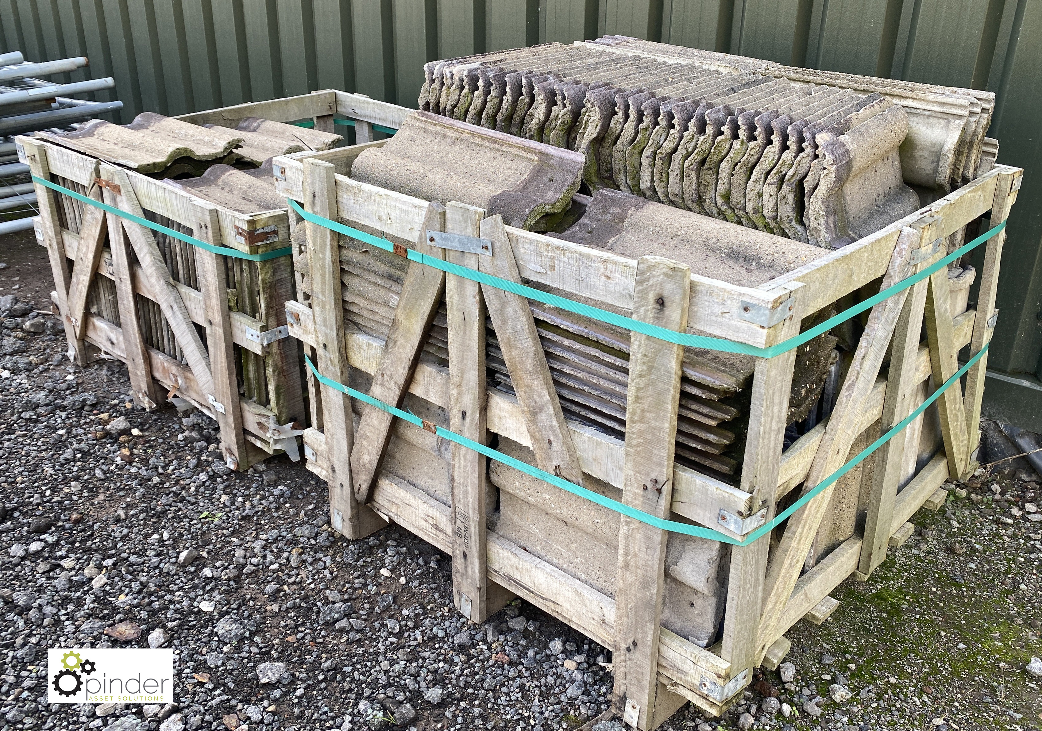 A quantity reclaimed double Roman Roof Tiles, to 2 crates - Image 8 of 9