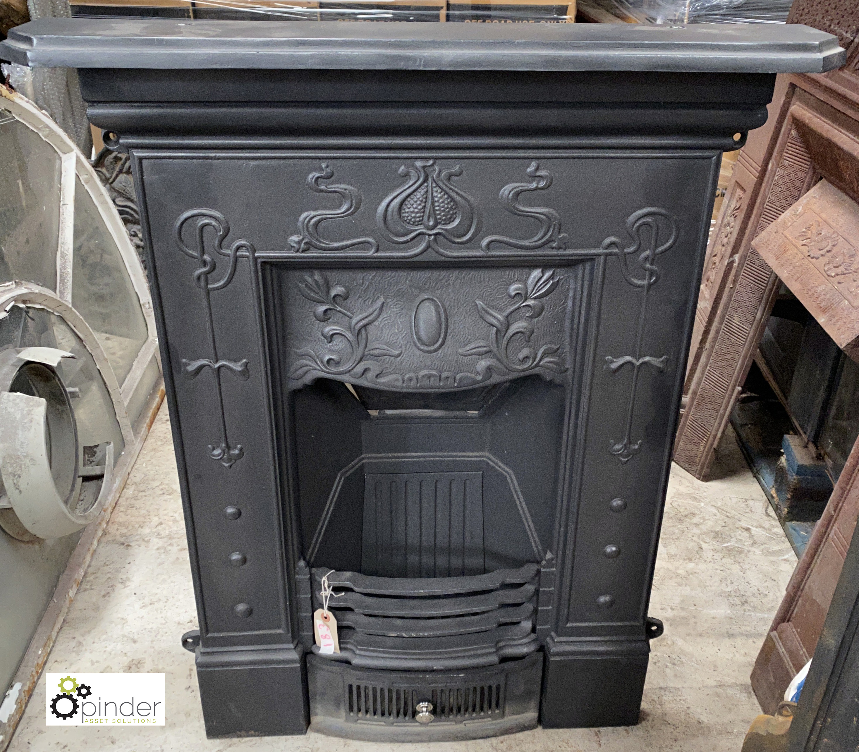 A restored cast iron combination Bedroom Fireplace, 930mm high x 700mm wide