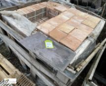 A large quantity reclaimed buff Quarry Tiles, 6in x 6in, to pallet