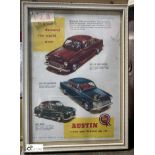 A framed 1955 ‘The Auto Car’ Publication/Poster, 320mm high x 230mm wide