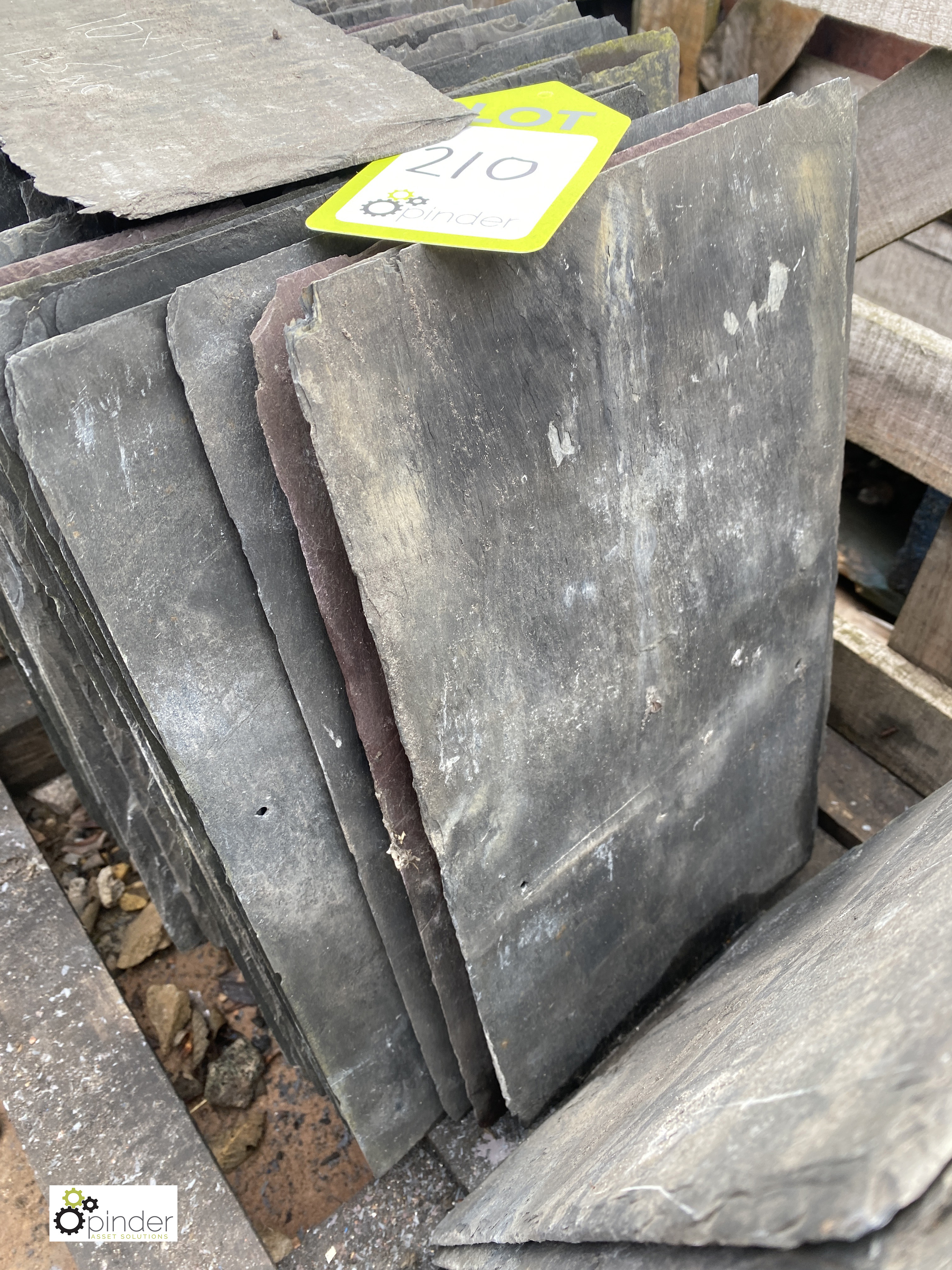 Approx. 145 reclaimed Roofing Slates, 16in x 9in, to crate - Image 3 of 4