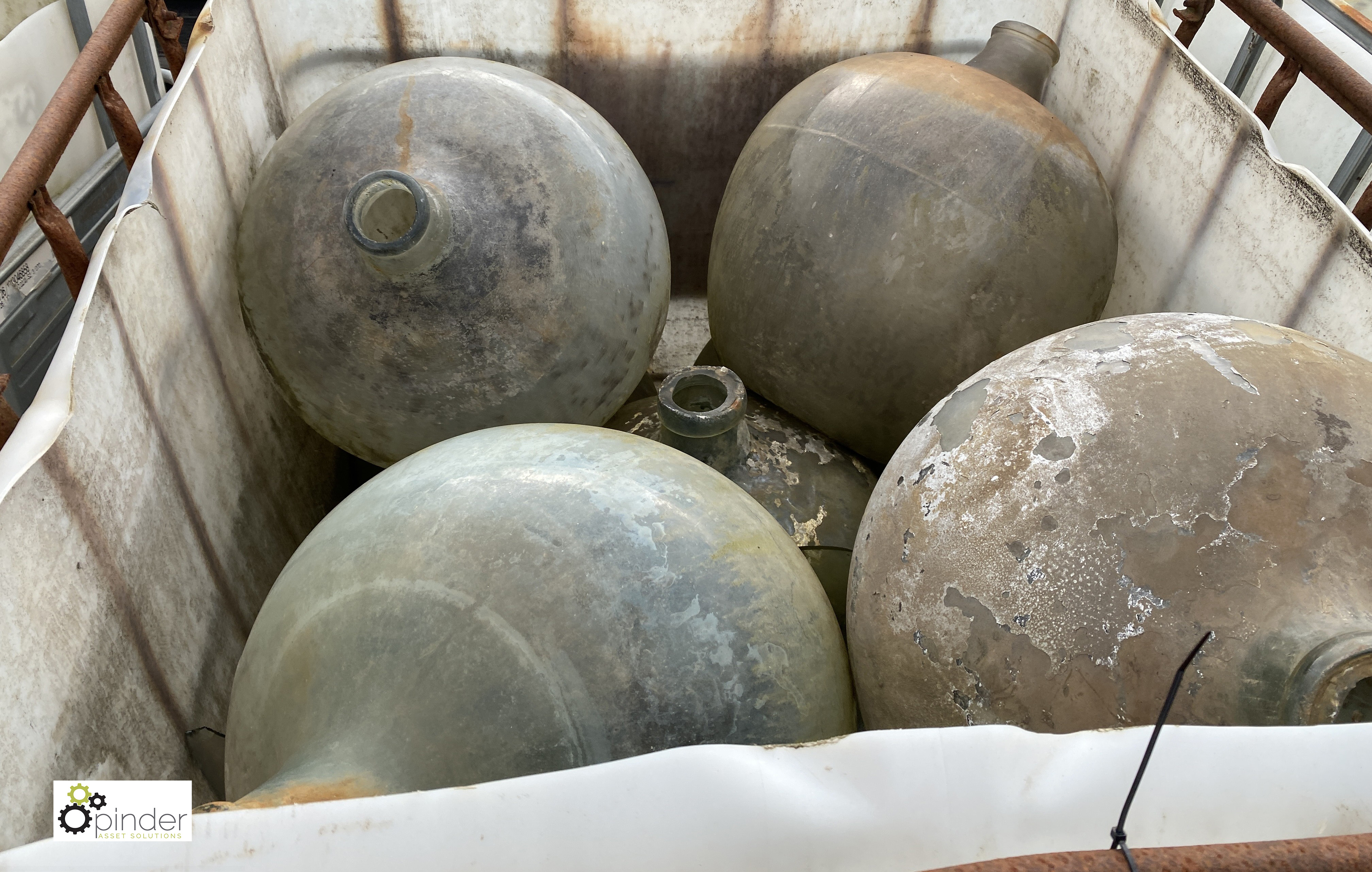 6 glass Carafes Glass Balls, to stillage - Image 2 of 5