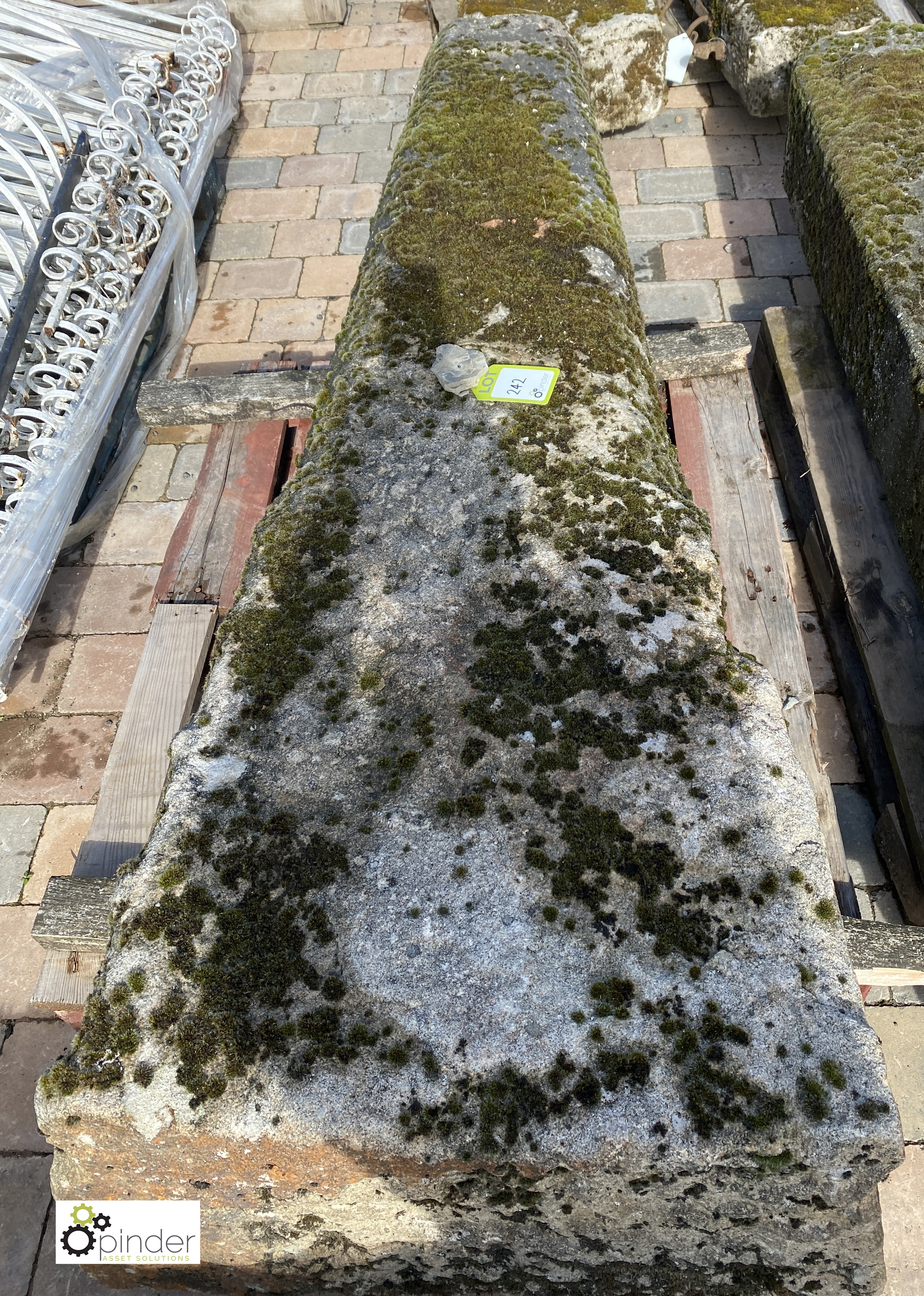 A reclaimed gritstone Gate Post, 2200mm high