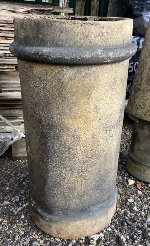 A buff reclaimed Cannon Chimney Pot, 650mm high x