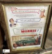 A framed 1955 ‘Lets Make It A Morris’ Publication/Poster, 340mm high x 250mm wide