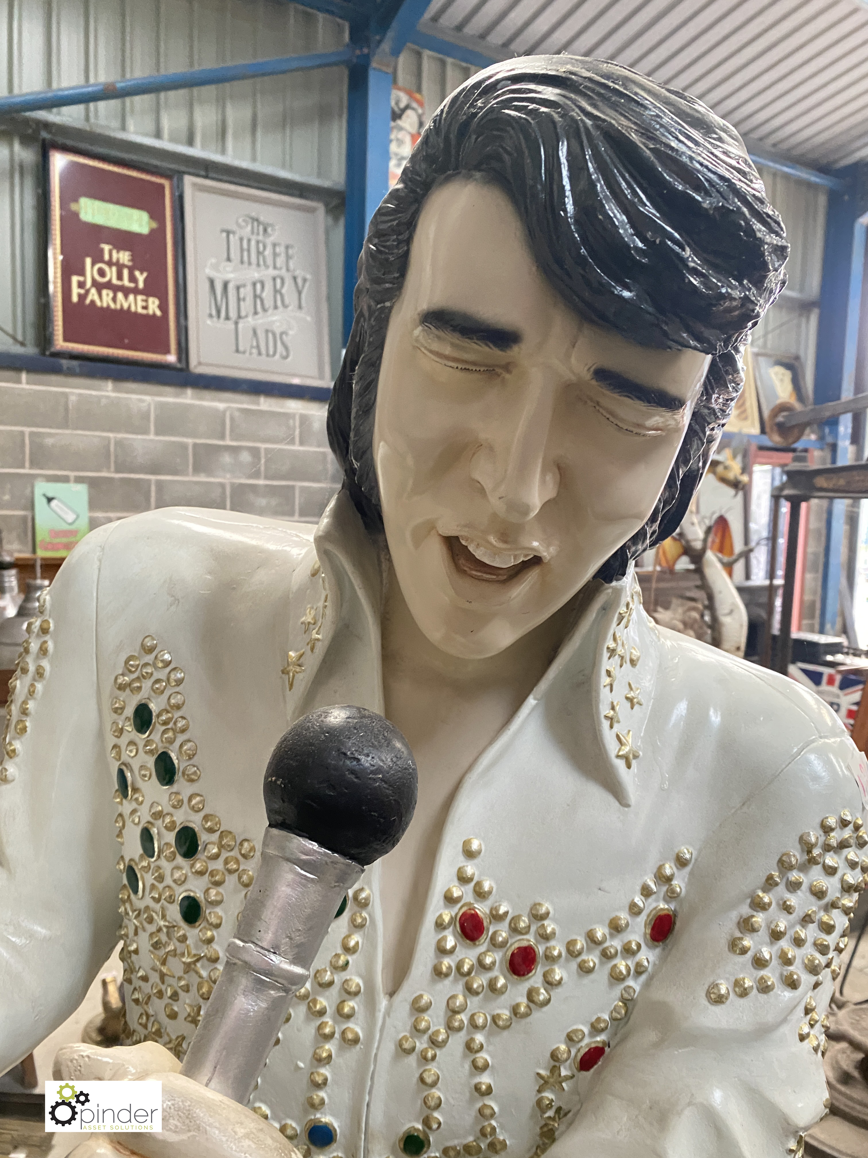 A life size ‘Elvis’ Statue, reclaimed from Blackpool Pier, 1700mm high x 490mm x 990mm - Image 6 of 15