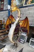 A life size Dragon, in metal, 2100mm high x 1250mm wingspan x 700mm deep