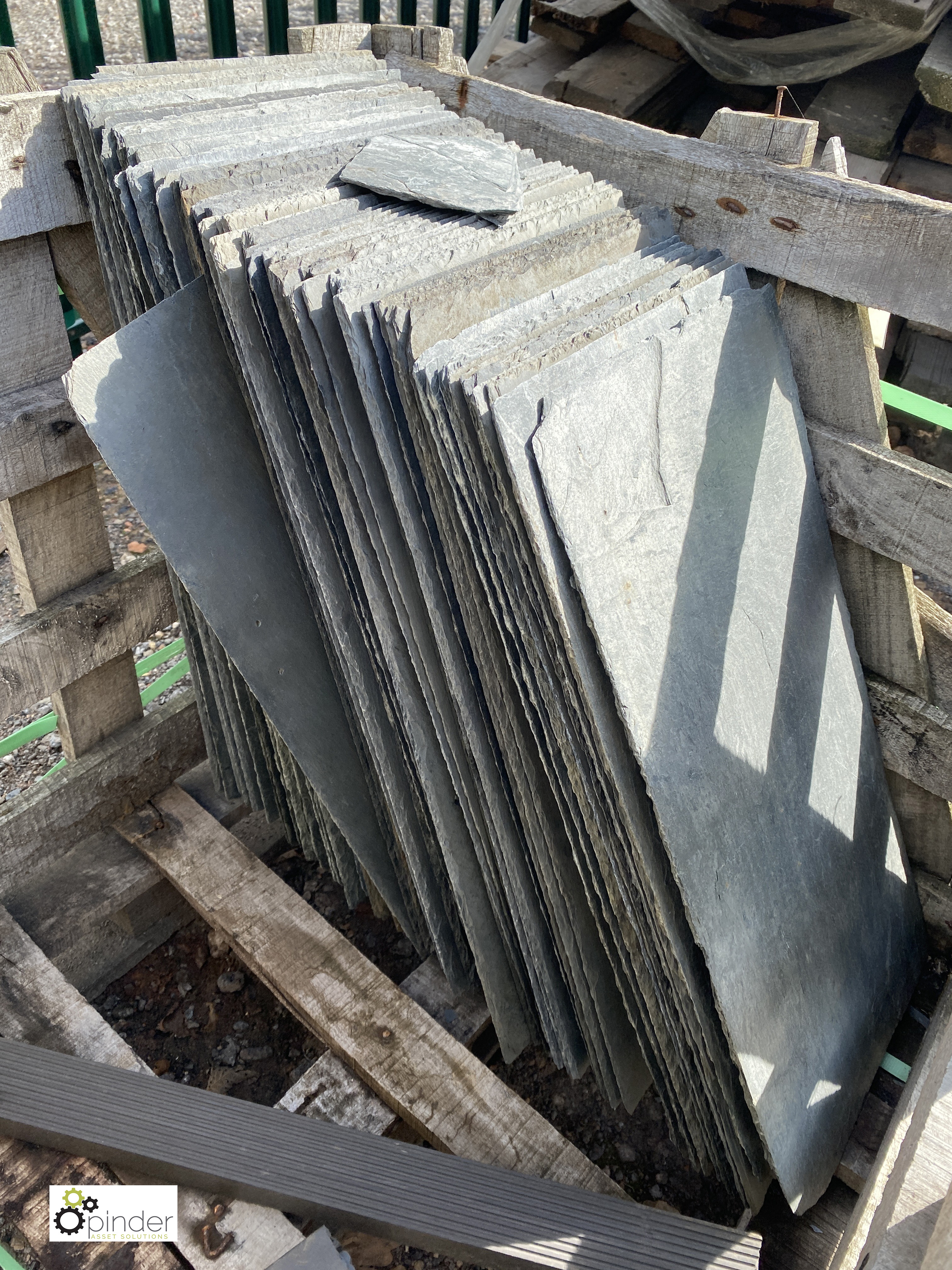 A quantity Roof Slate, 24in x 12in, to 2 crates - Image 6 of 8