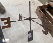 An iron Weathervane, 510mm high x 630mm x 630mm