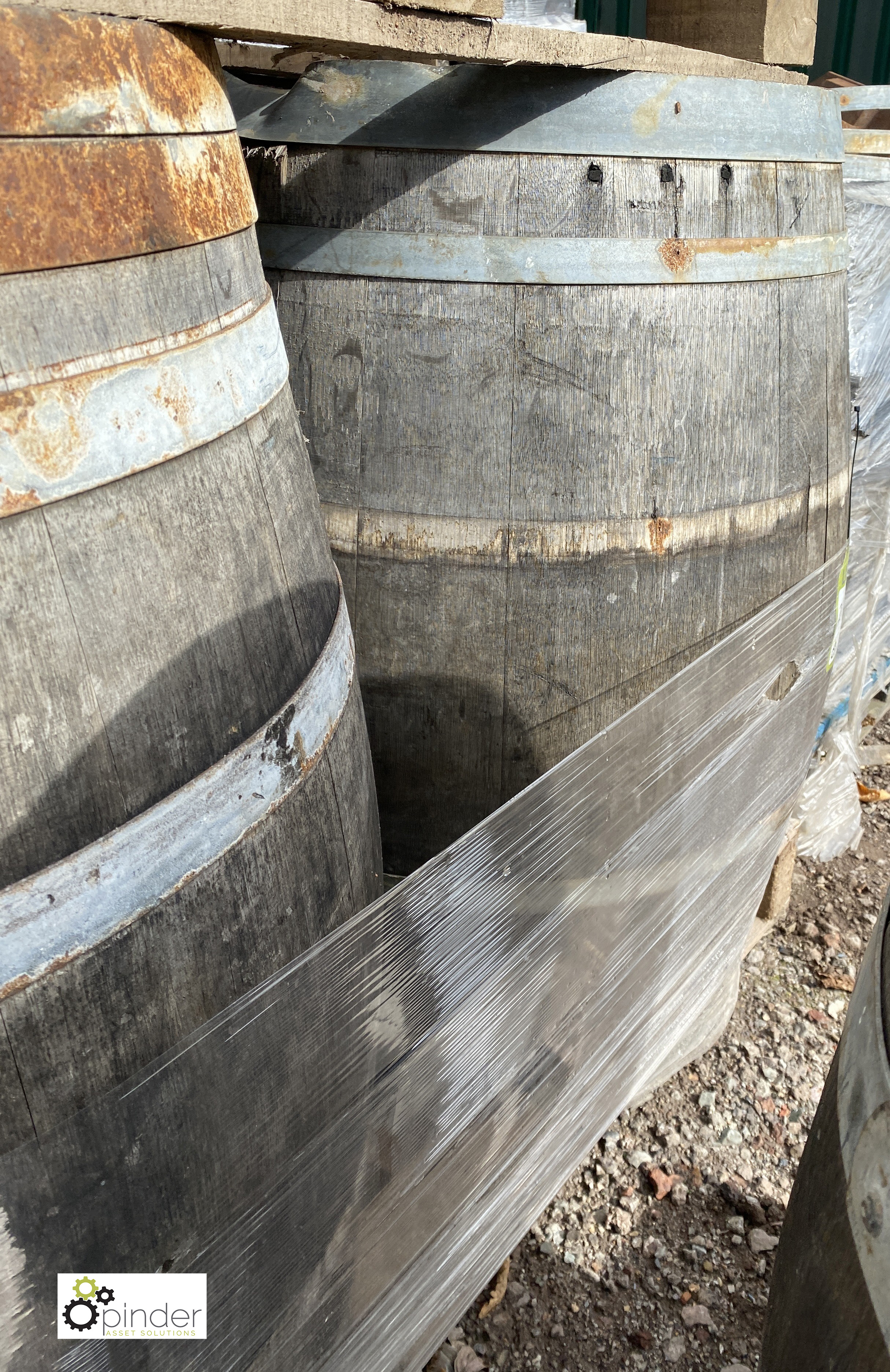 4 reclaimed Whiskey Barrels - Image 3 of 6