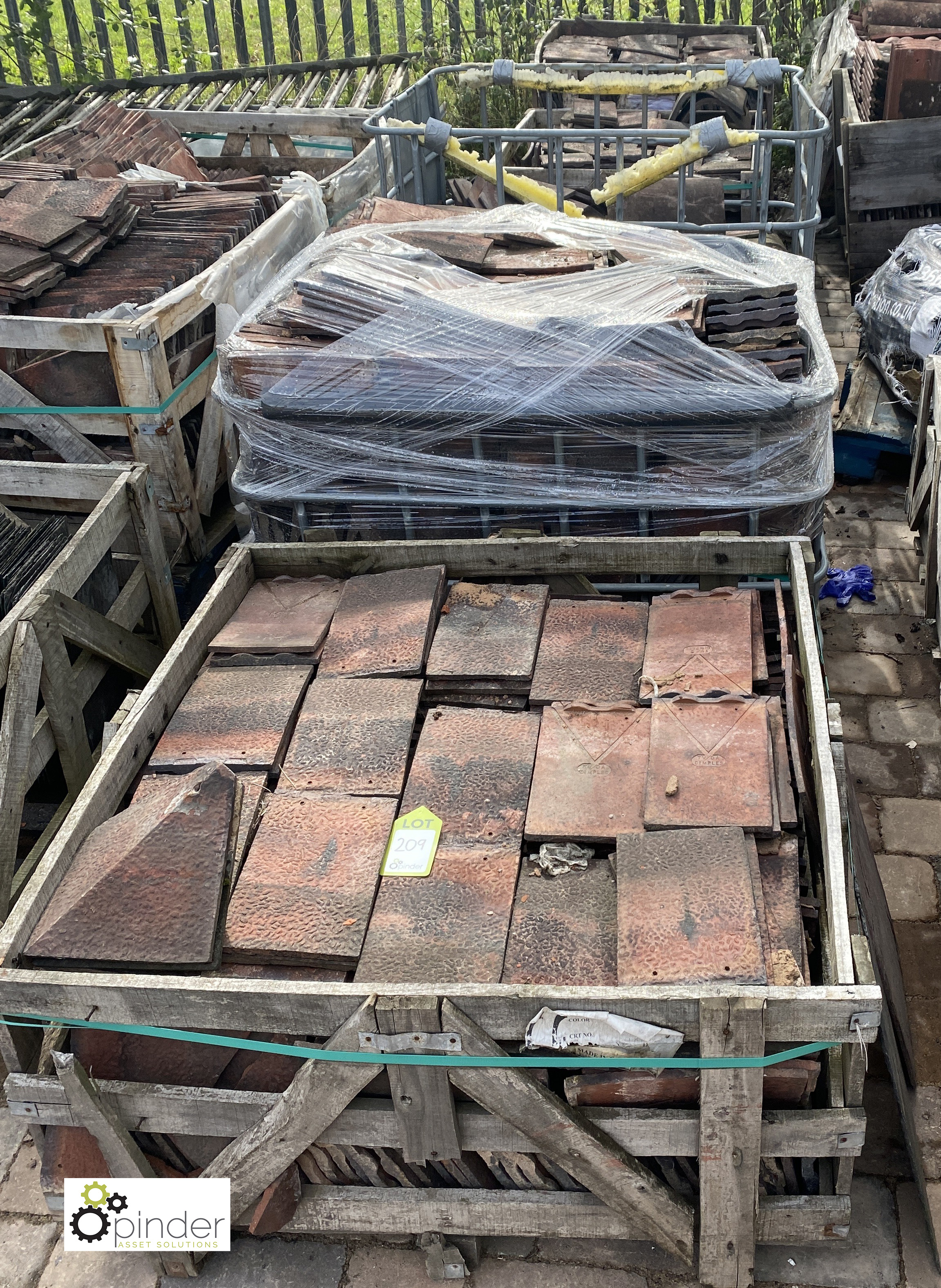 A large quantity reclaimed dimple Rosemary red Roof Tiles, to 7 crates - Image 5 of 10