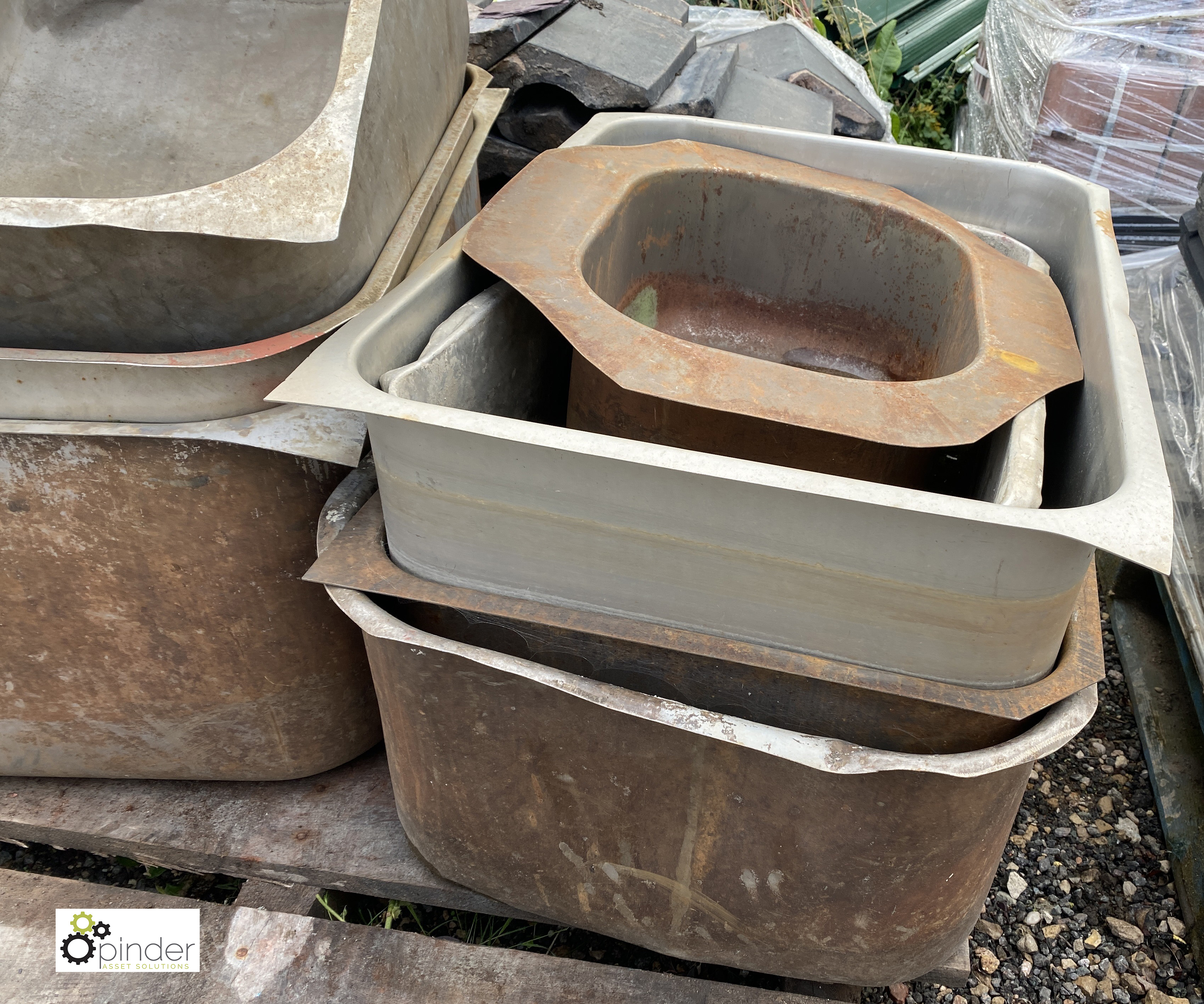 A quantity various reclaimed metal Sinks, to pallet - Image 2 of 6