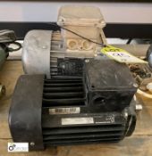 2 Electric Motors, 1.1kw and 0.75kw (purchaser to remove lot from building) (LOCATION: Wakefield)