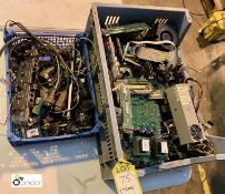 Quantity Electrical Power Supplies, Harnesses, Circuit Boards, etc, to 2 crates (purchaser to remove