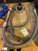 3 various lengths Braided Hose (purchaser to remove lot from building) (LOCATION: Wakefield)