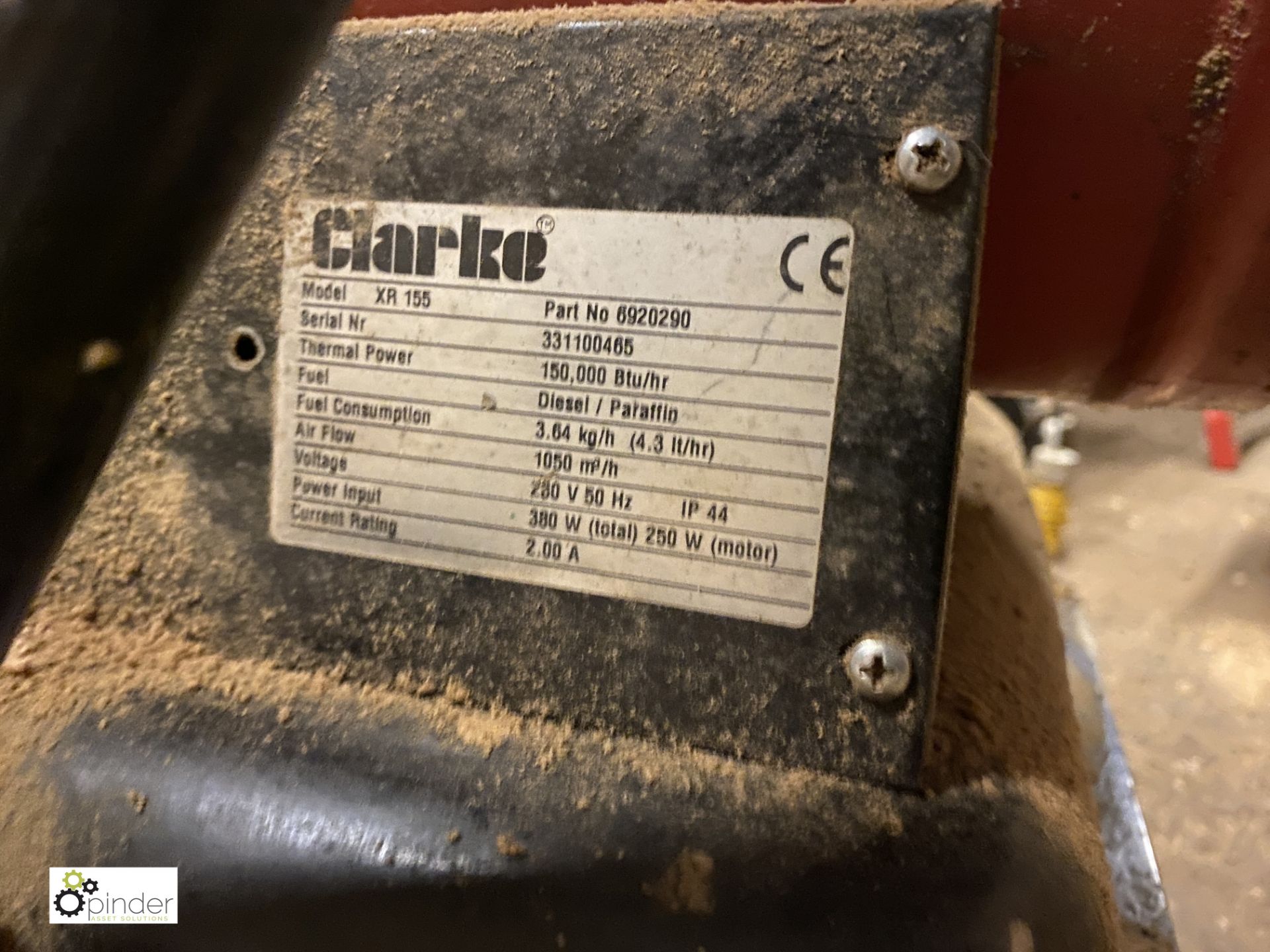 Clarke XR155 mobile Space Heater, 240volts (LOCATION: Harbury) - Image 3 of 5