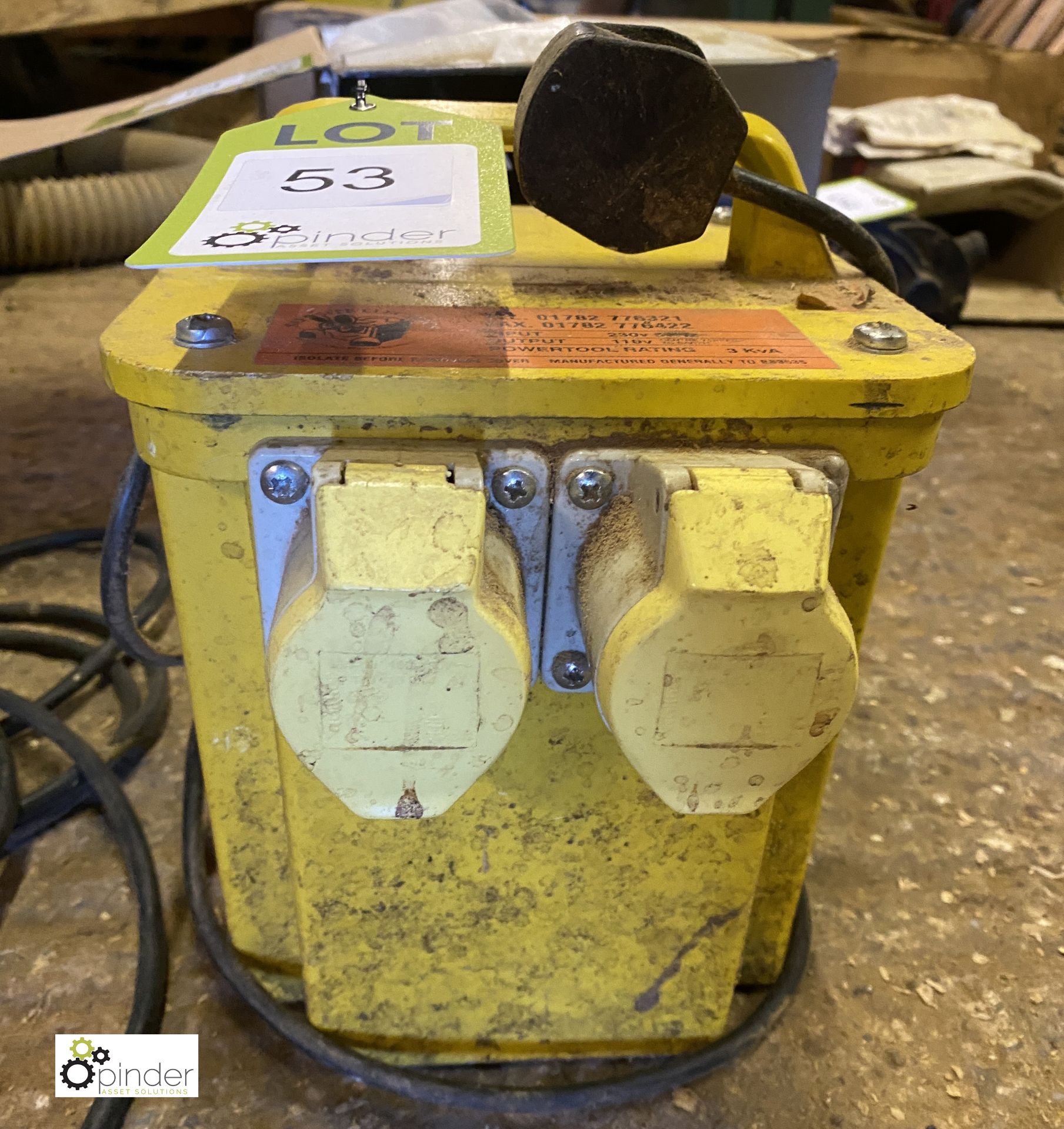 Twin outlet 110volt Tool Transformer, 3kw (LOCATION: Harbury)
