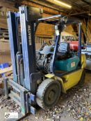 Komatsu FG25 LPG Forklift Truck, 2500kg capacity, 12186hours, solid tyres, triplex clearview mast,