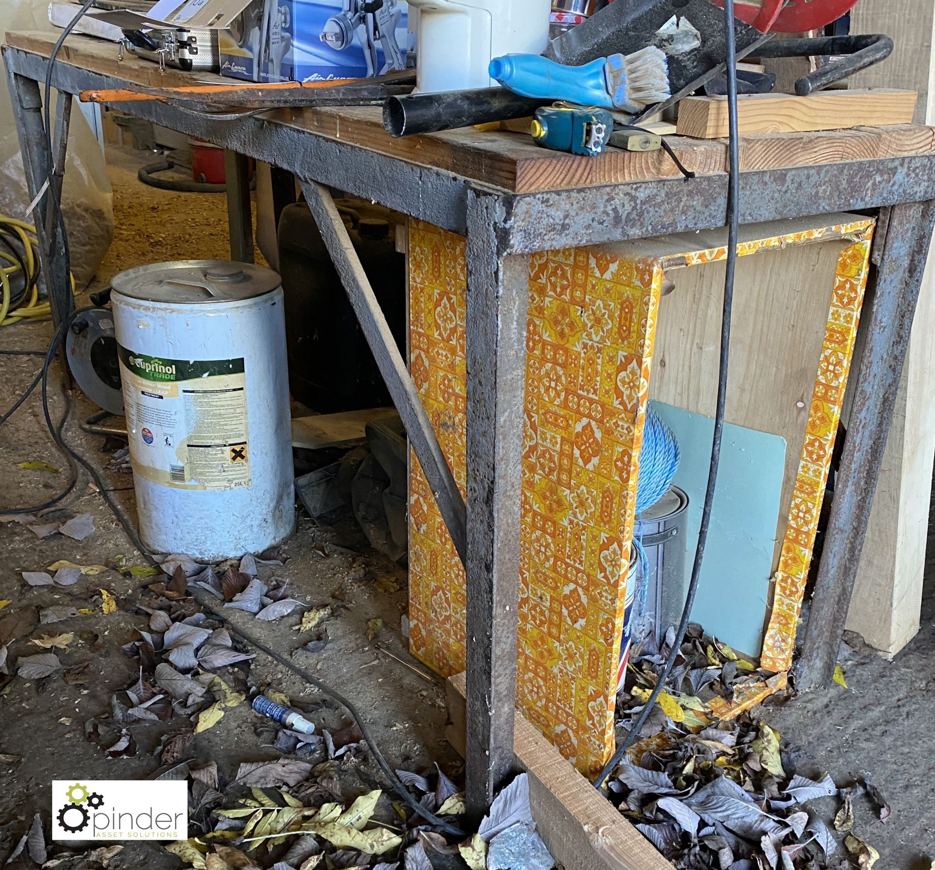 Steel framed timber top Workbench, 1830mm x 600mm x 800mm (LOCATION: Harbury) - Image 3 of 4