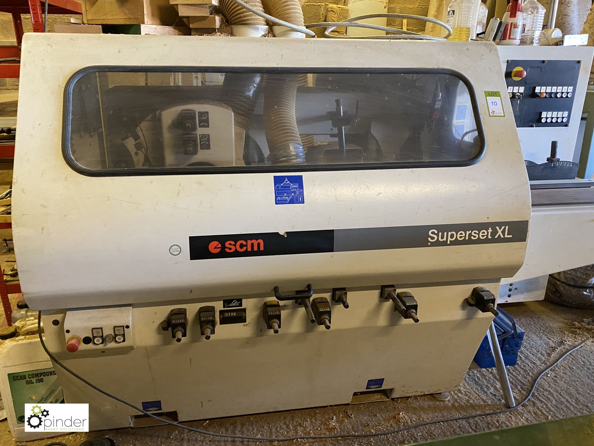 SCM Superset XL 5-head Throughfeed Moulder, 400volts, year 2004, serial number AB162629, with - Image 2 of 23