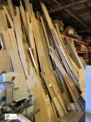 Large quantity Hardwood Boards, Planks and Sheet, leaning upright, as lotted (LOCATION: Harbury)