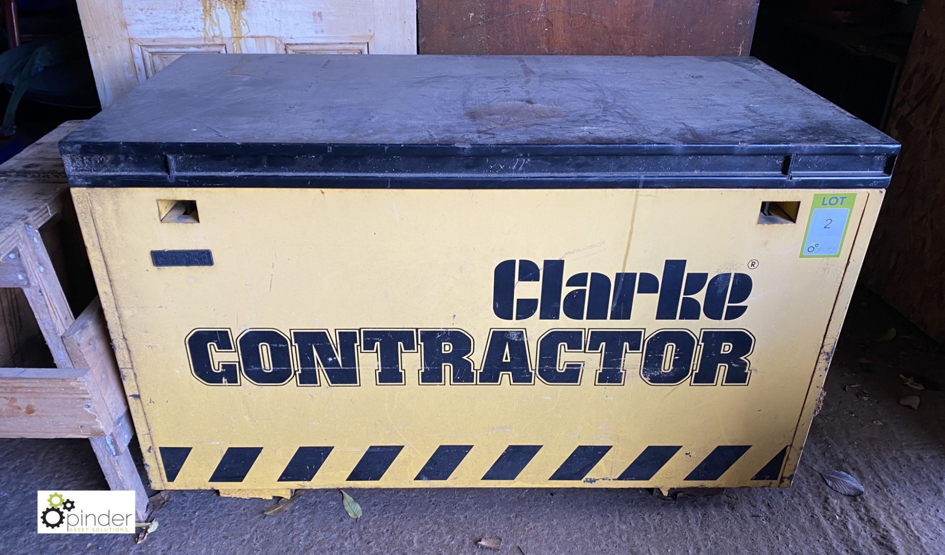 Clarke Contractor steel Site Box, 1230mm x 620mm x 730mm (no padlocks) (LOCATION: Harbury) - Image 2 of 4