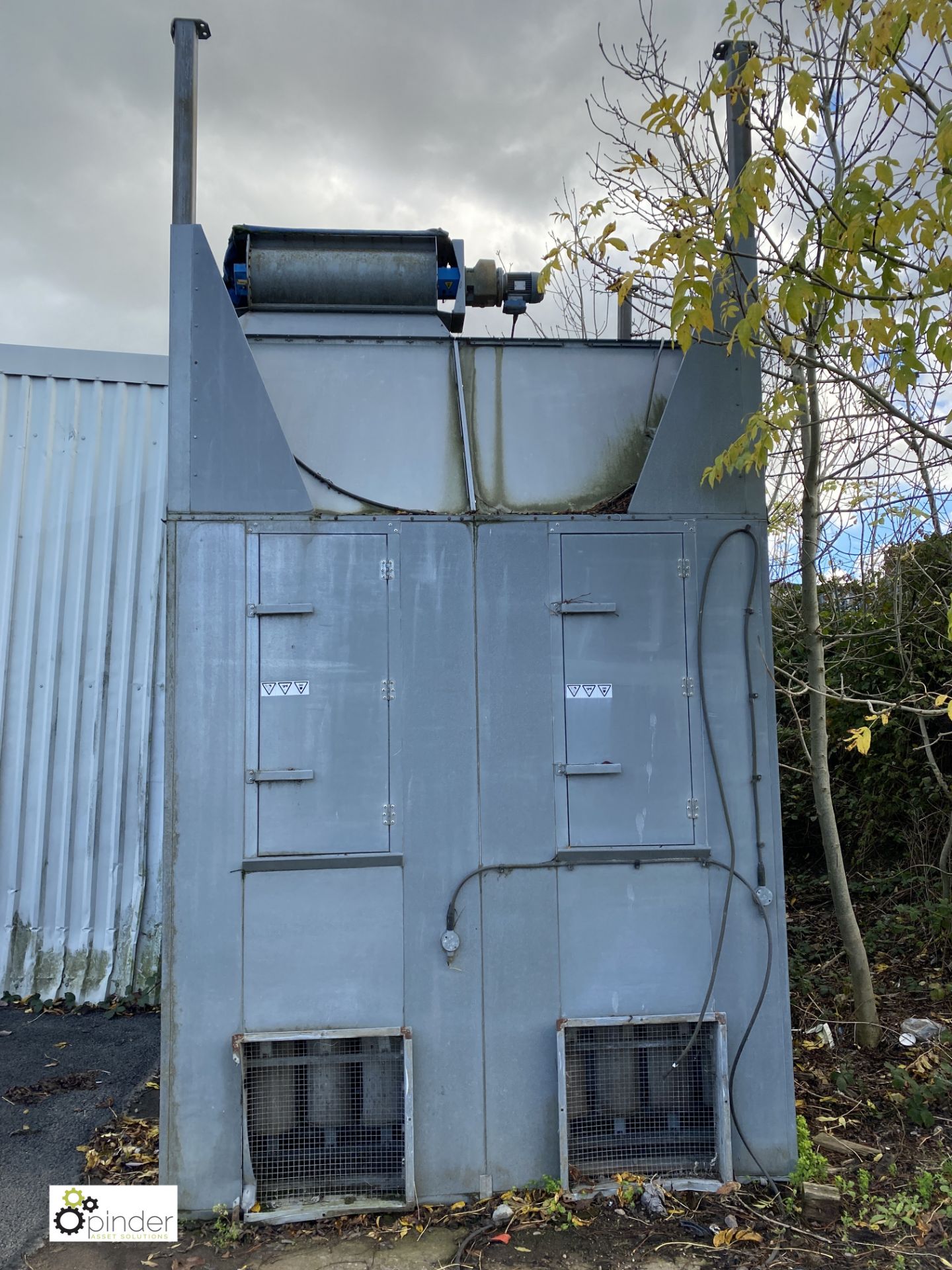 Nordfab DPE Ltd galvanised Dust Extraction Unit, 2400mm x 2400mm x 3800mm approx. tall (LOCATION: - Image 2 of 5