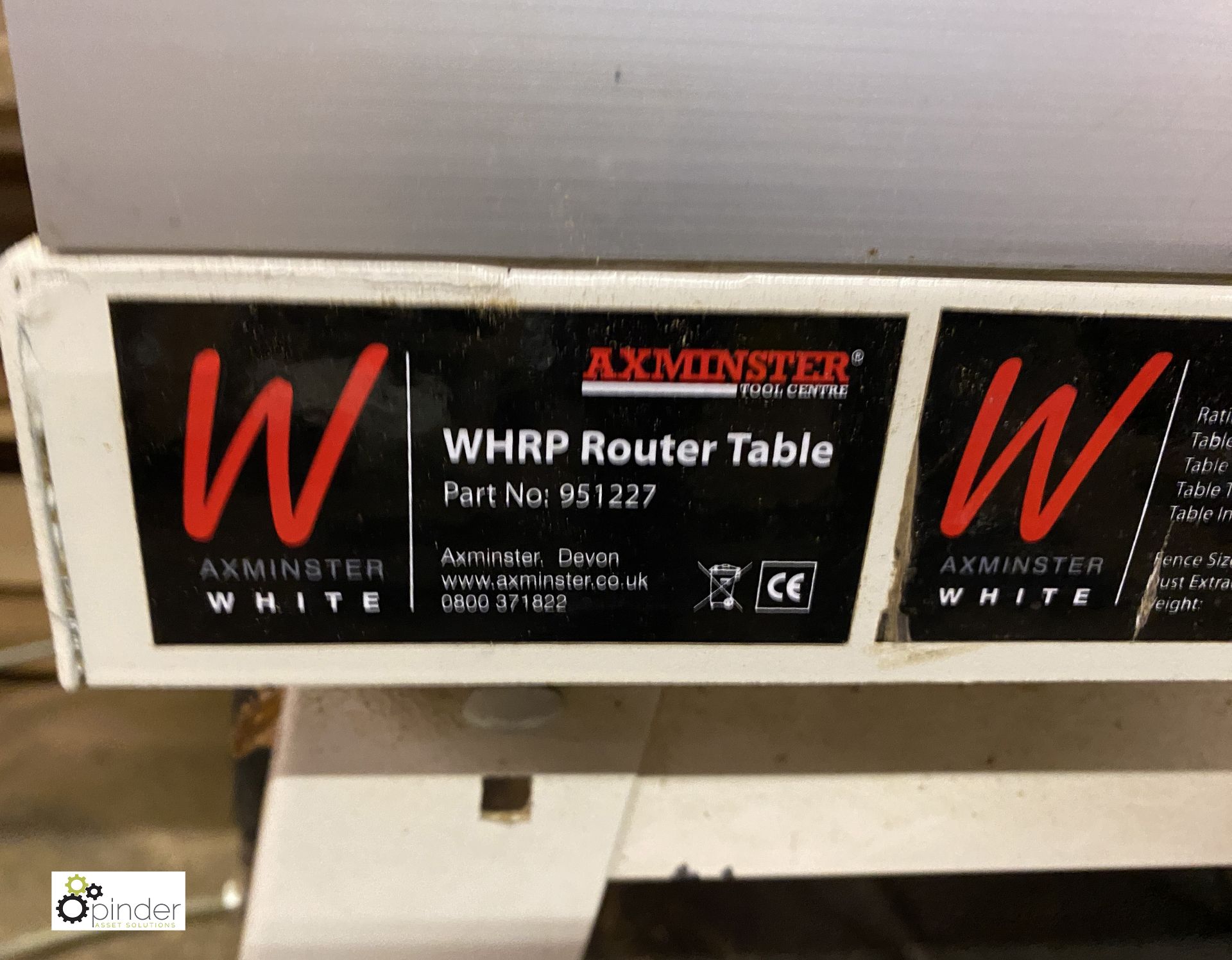 Axminster WHRP Router Table, 780mm x 560mm x 870mm, no router (LOCATION: Harbury) - Image 4 of 6