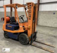 Toyota 42-4 FG15 LPG Forklift Truck, 1500kg capacity, triplex container spec clearview mast, lift