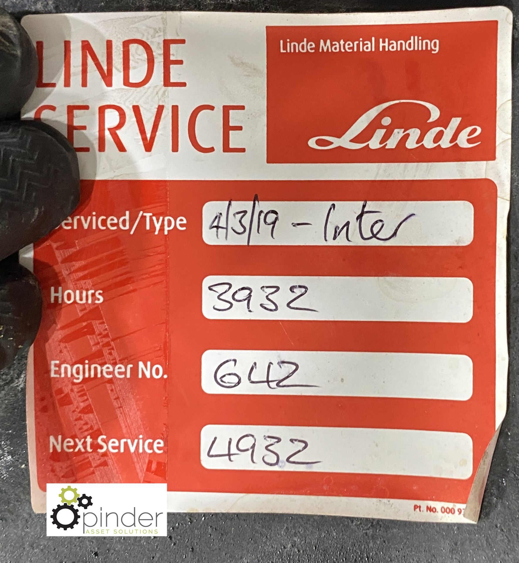 Linde T20 Electric Pedestrian Pallet Truck, 2000kg capacity, 3947hours, with Exide TP24S050S battery - Image 7 of 14
