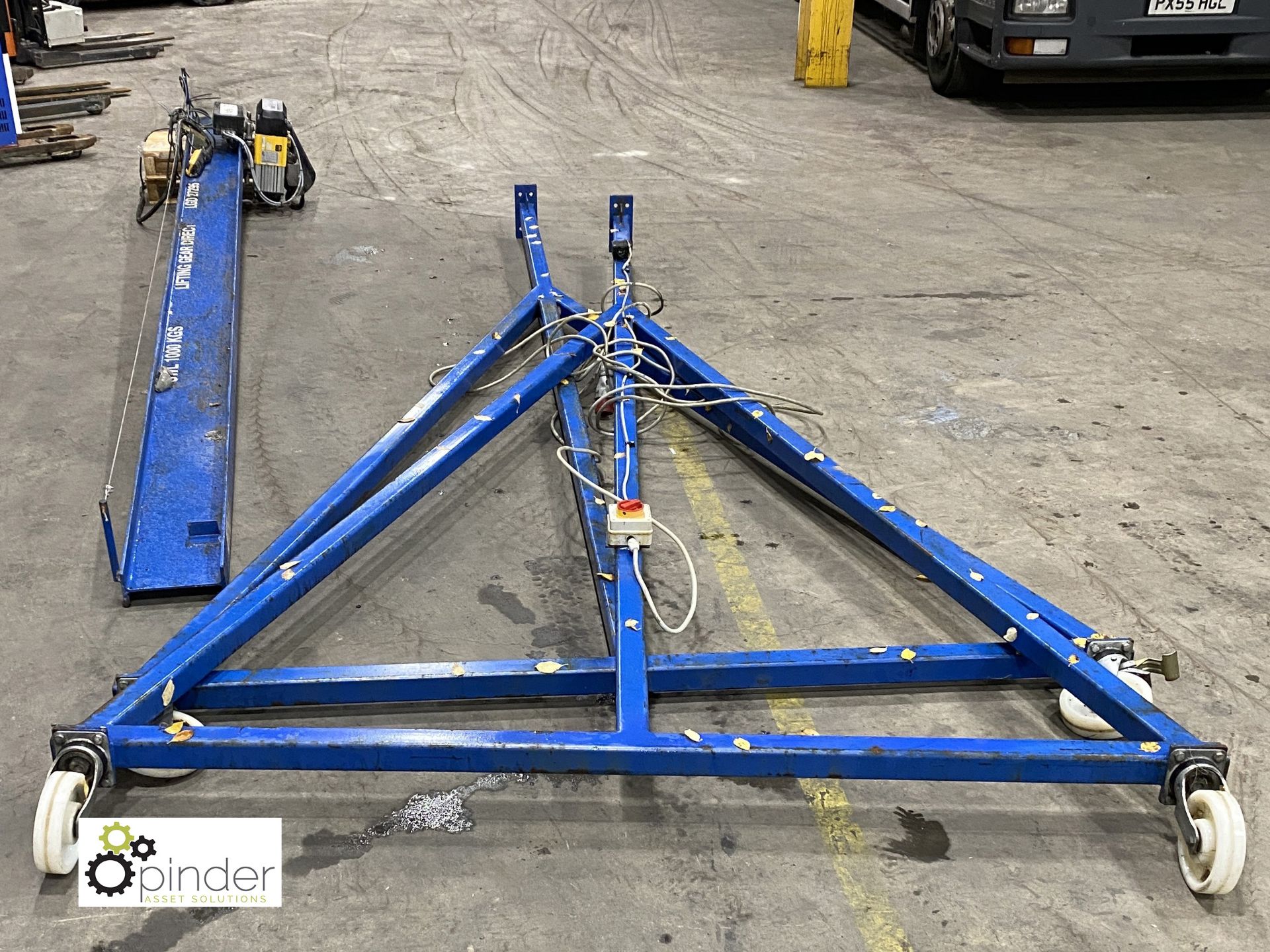 Mobile Lifting Gantry, 4280mm travel, 4400mm high, 1000kg capacity with Yale electric hoist, 1000kg - Image 2 of 12