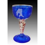 Fine & Important Bohemian Cased Glass Cup By Franz Paul Zach, Mid 19th Century