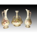 Assortment Of Royal Worcester Blush Ivory Urns & Vase