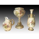 Assortment Of Royal Worcester Blush Ivory Urns, Vase & Jug