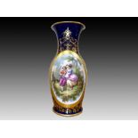Large Highly Decorated French Porcelain Vase Possibly Limoges, 19th/20th Century